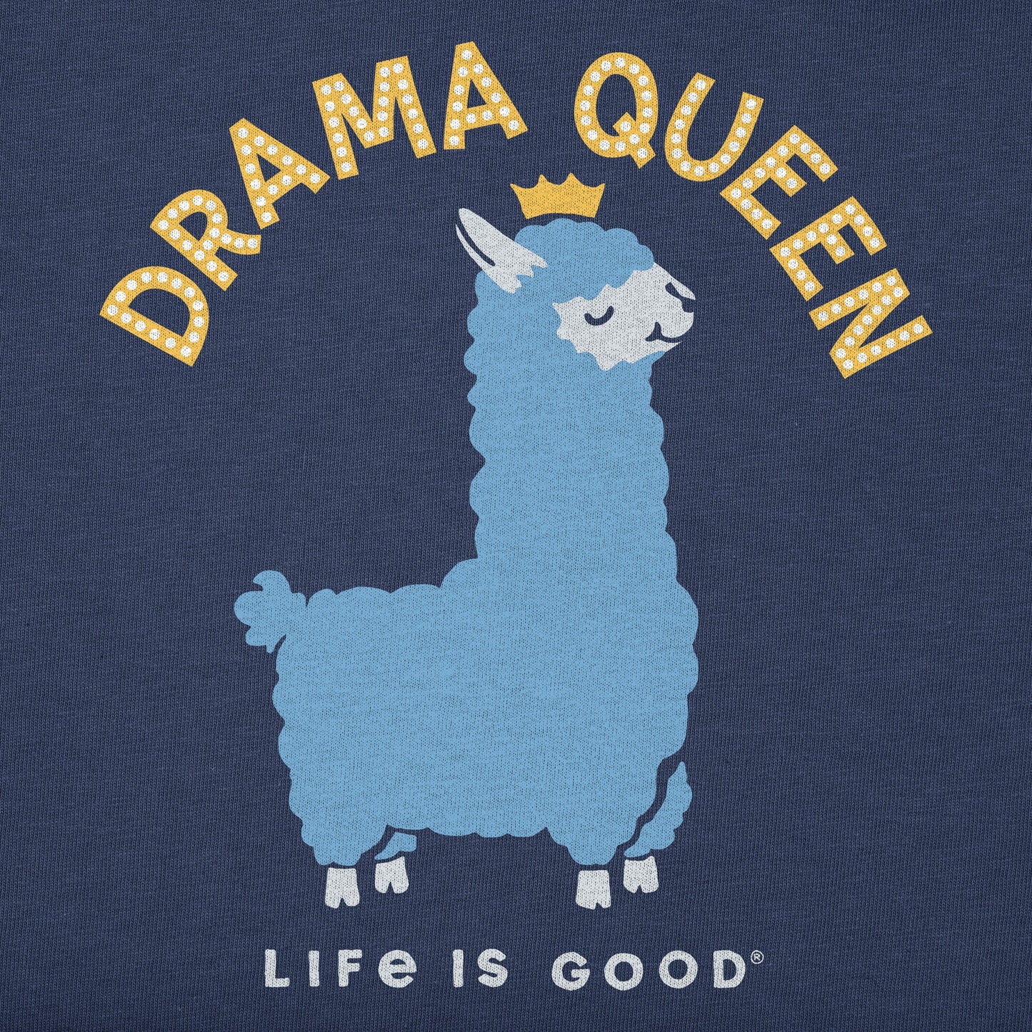 Women's Drama Queen Llama Short Sleeve Crusher Boxy Tee