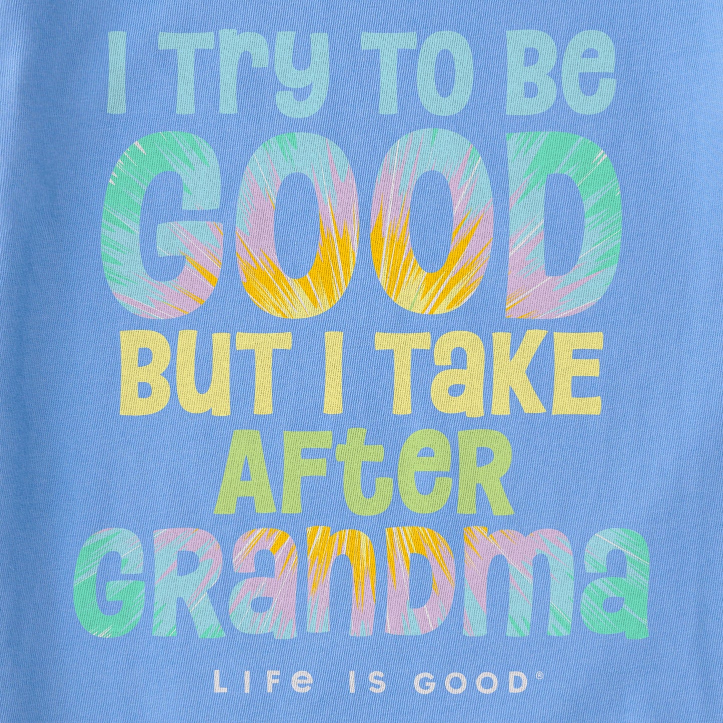 Kids Tie Dye Good Grandma Short Sleeve Crusher Tee