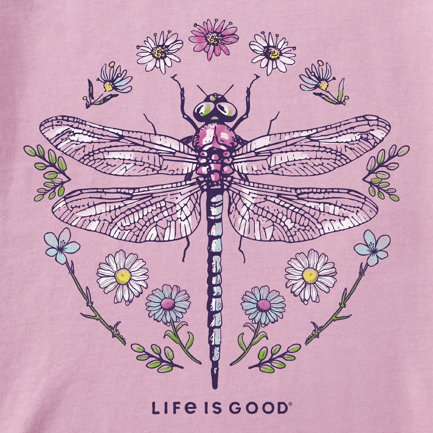 Kids Life is Good Dragonfly Short Sleeve Crusher Tee