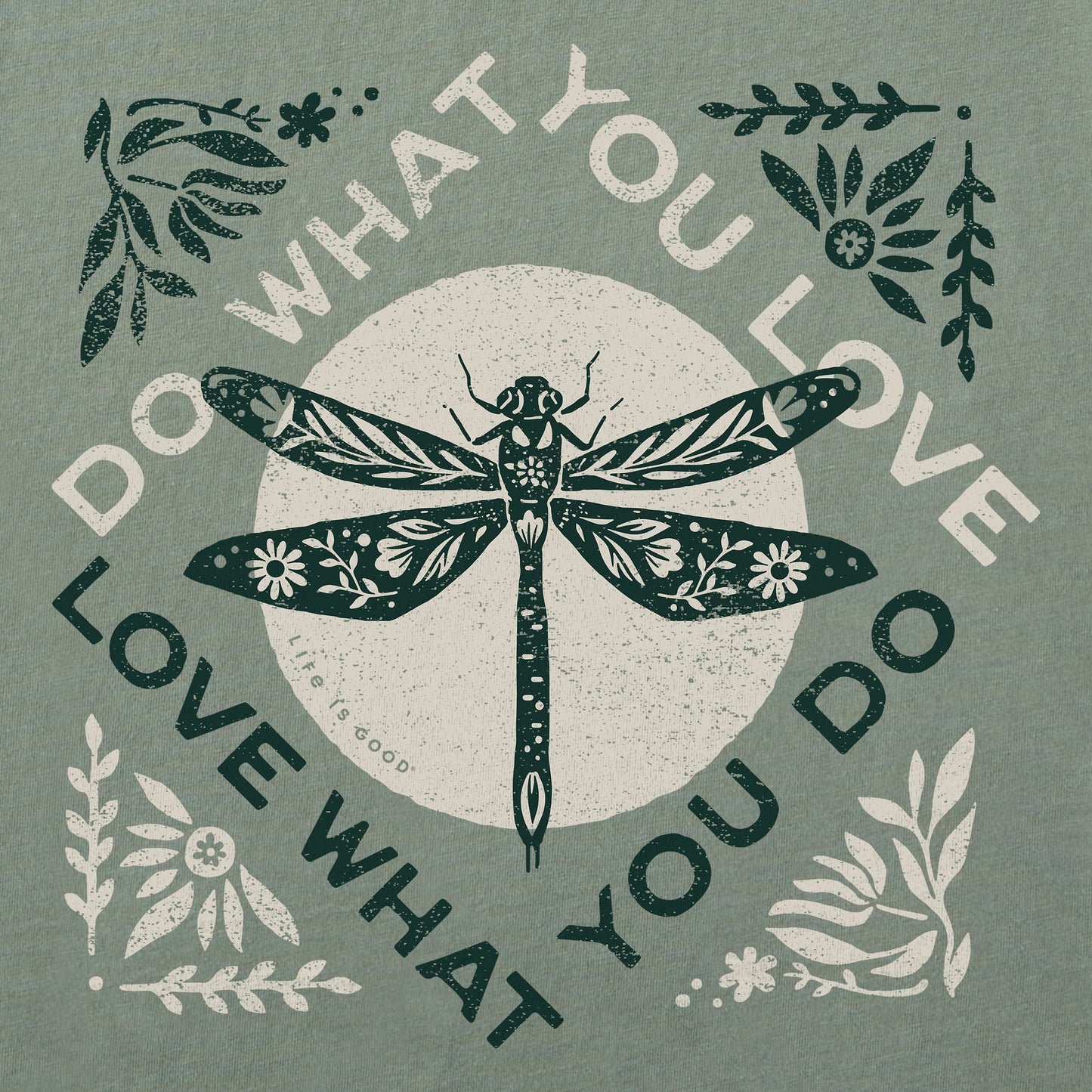 Women's Do What You Love Dragonfly Short Sleeve Crusher Tee