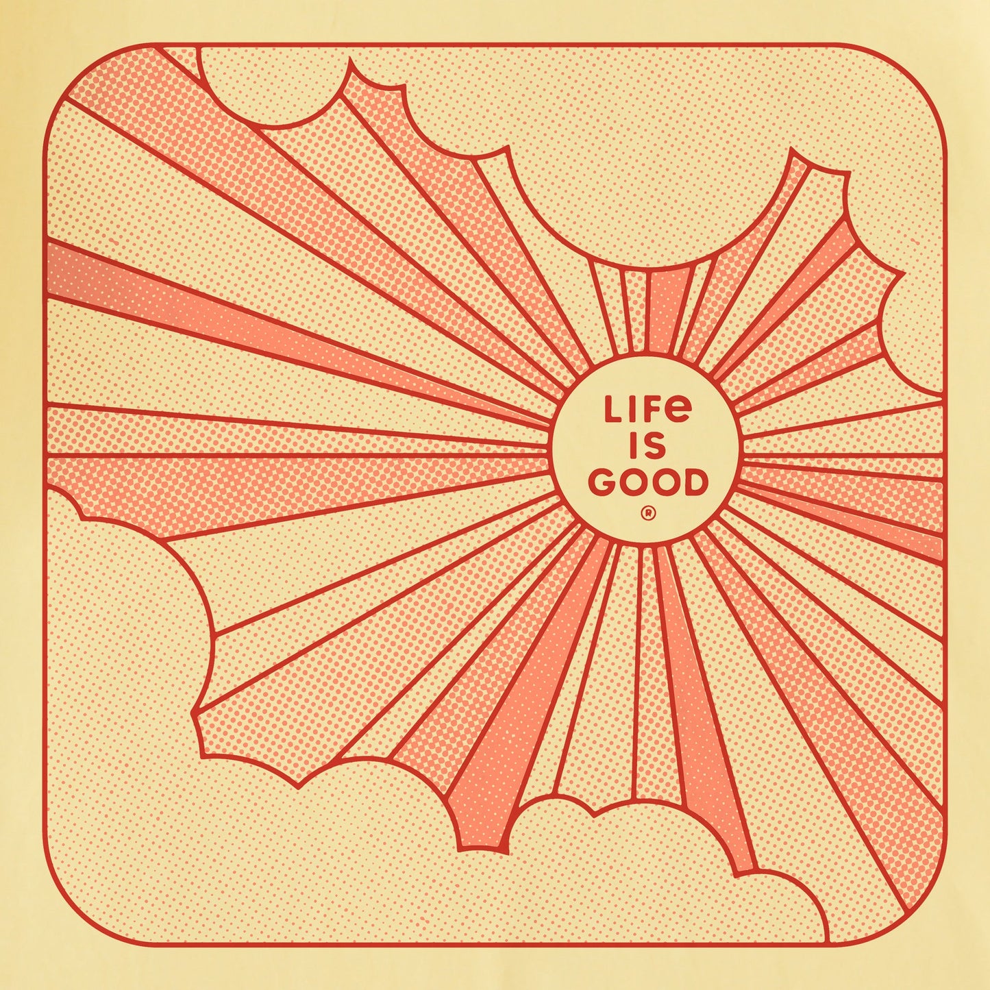 Women's Halftone Sunburst Short Sleeve Crusher Tee