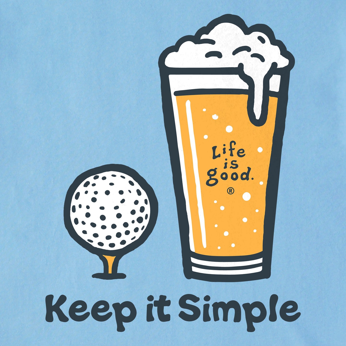 Men's Keep it Simple Beer Golf Short Sleeve Tee