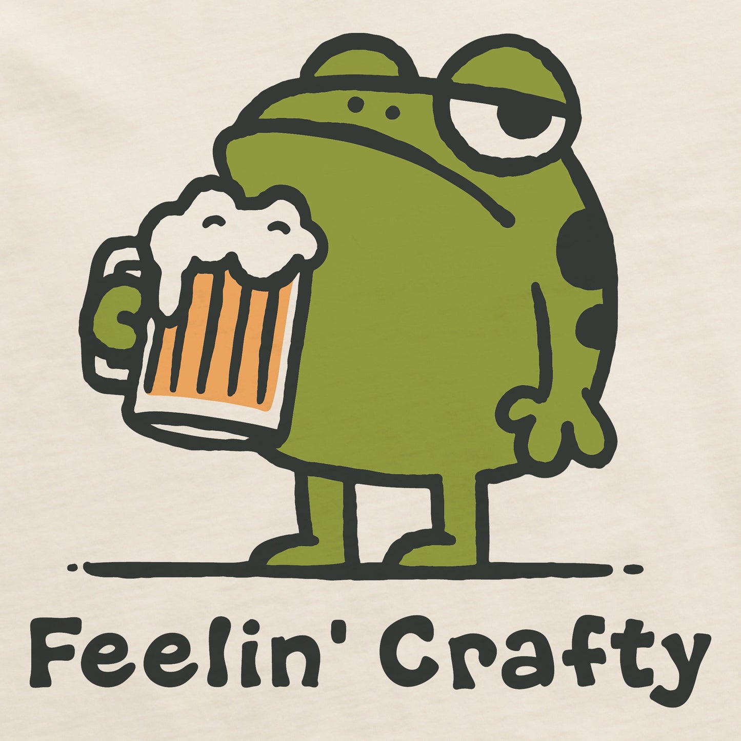 Women's Feelin Crafty Frog Short Sleeve Crusher Boxy Tee