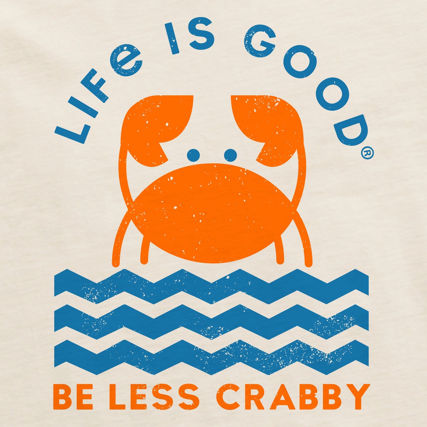 Men's Crafty Be Less Crabby Geometric Short Sleeve Crusher Tee