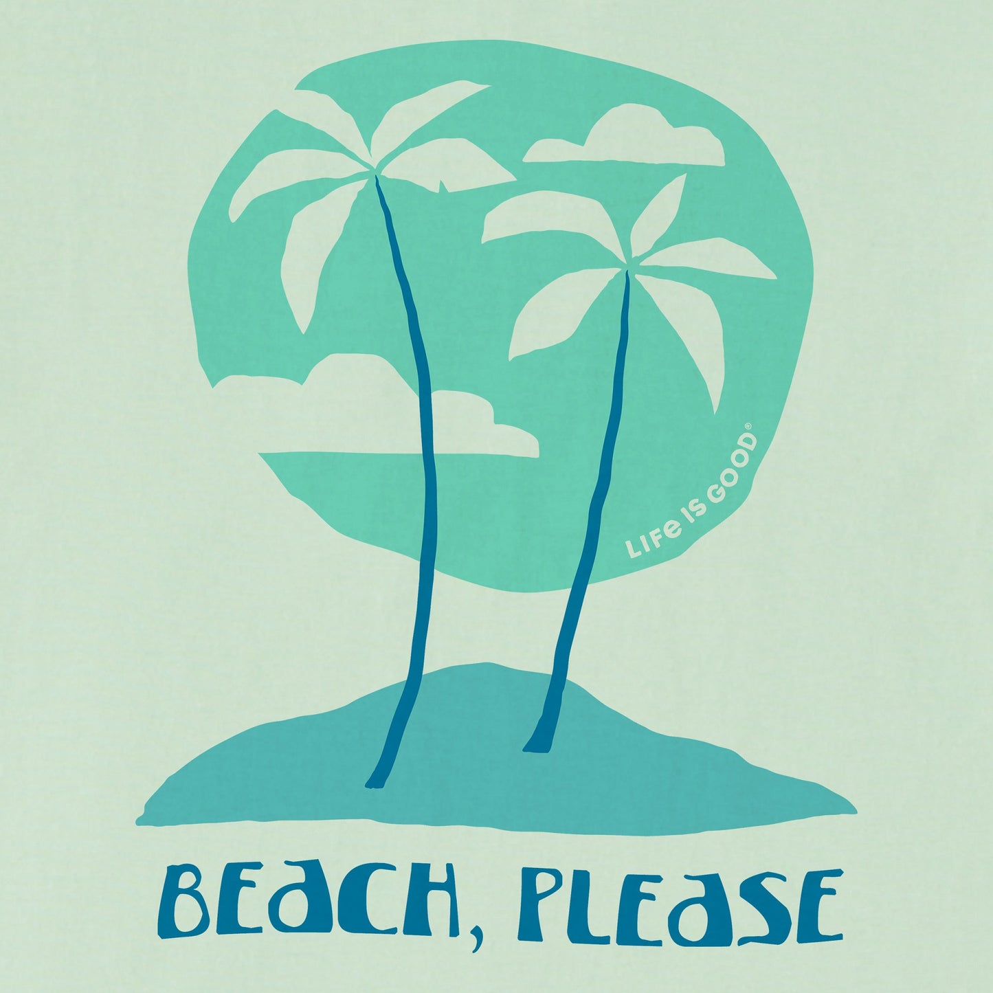 Women's Beach Please Palms Short Sleeve Tee
