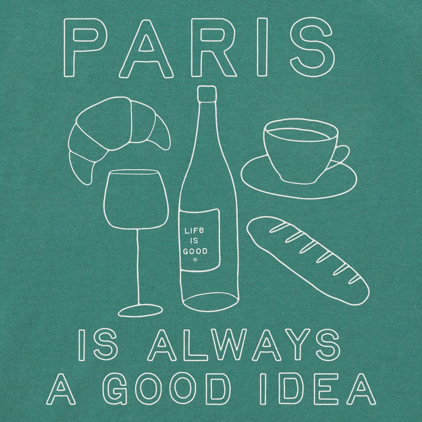 Men's Paris is Always a Good Idea Short Sleeve Crusher Tee