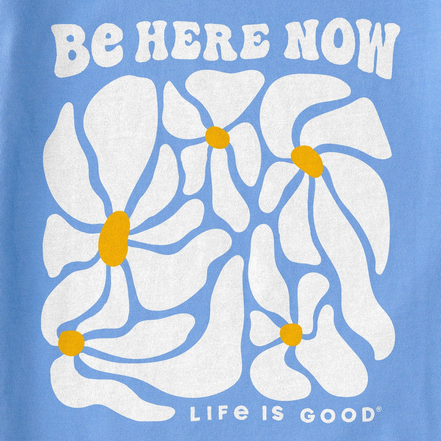 Women's Be Here Now Flowers Short Sleeve Crusher Tee