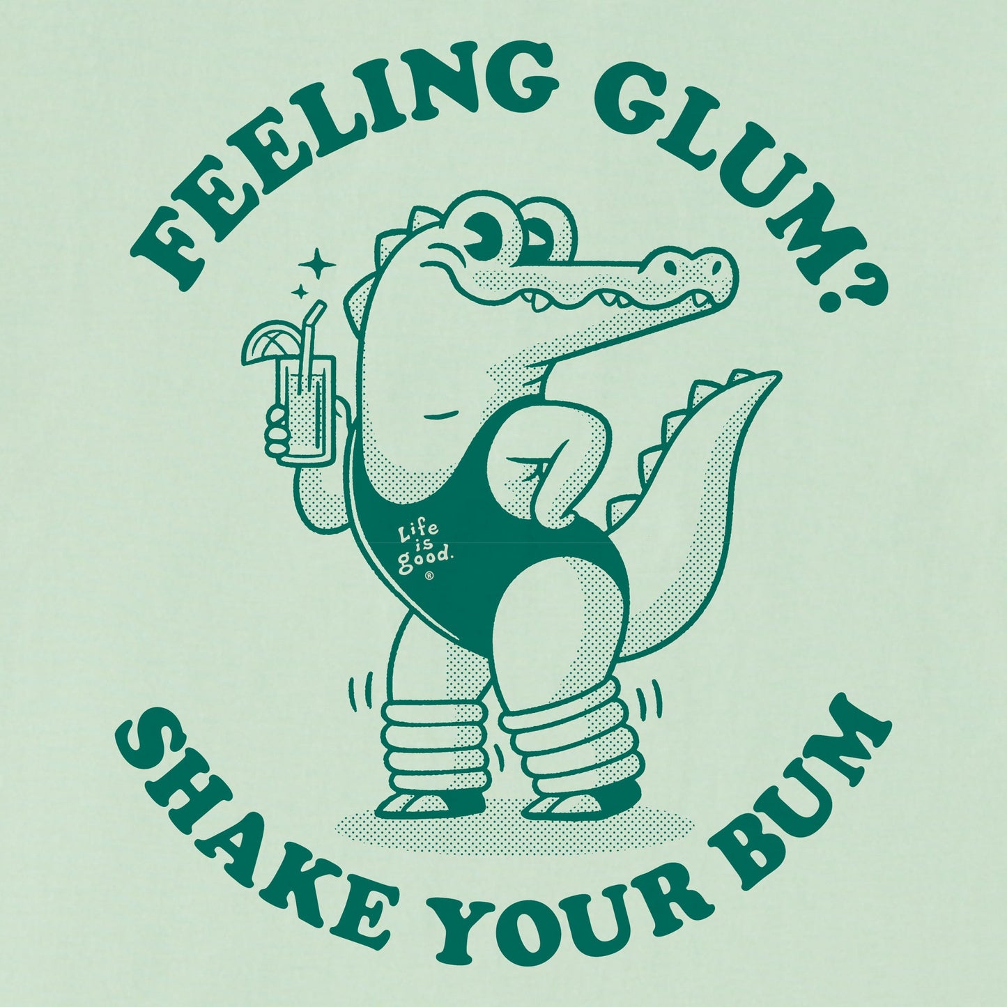 Women's Feeling Glum Crocodile Short Sleeve Crusher Boxy Tee