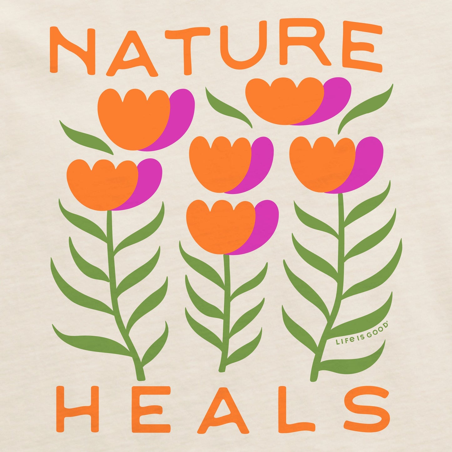 Women's Nature Heals Flowers Short Sleeve Crusher Boxy Tee