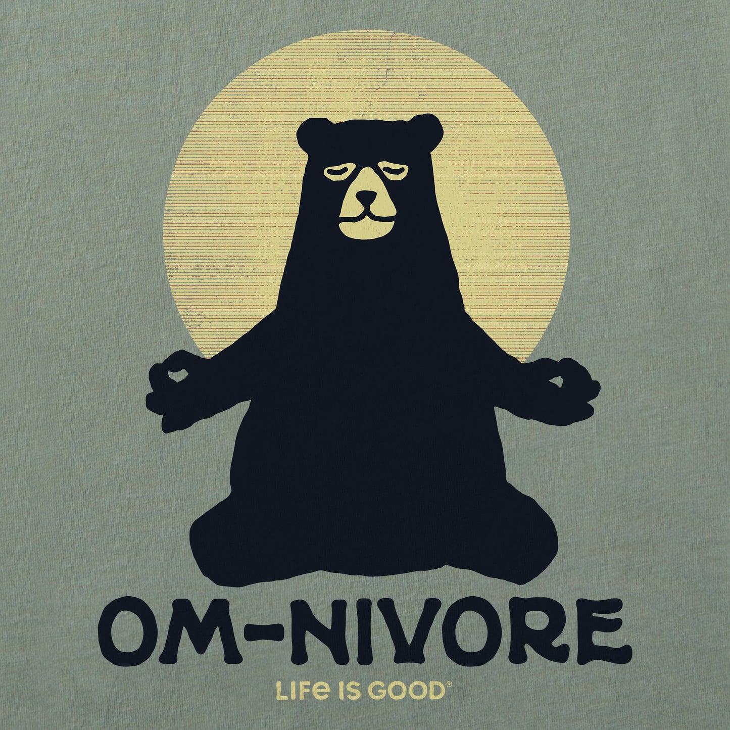 Men's Om-nivore Yoga Bear Short Sleeve Crusher Tee