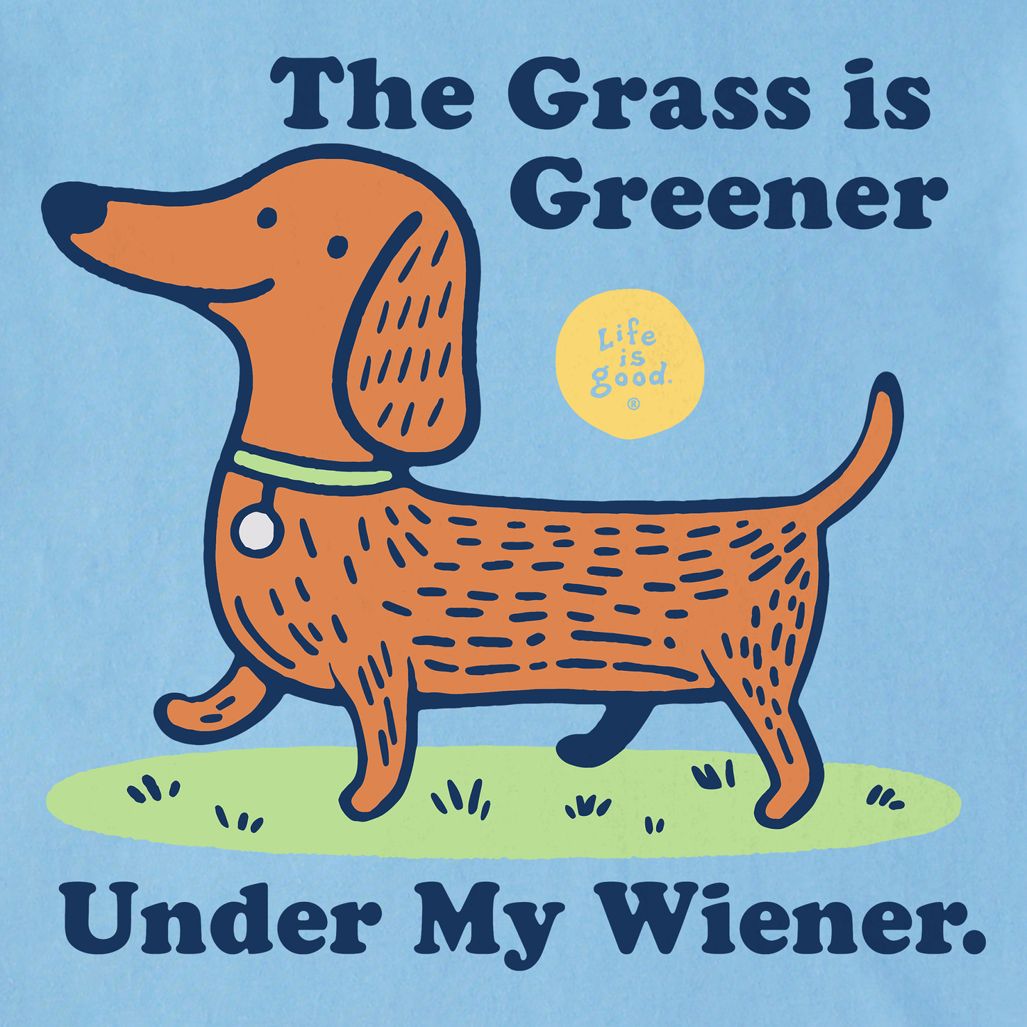 Men's Grass is Greener Wiener Short Sleeve Crusher Tee