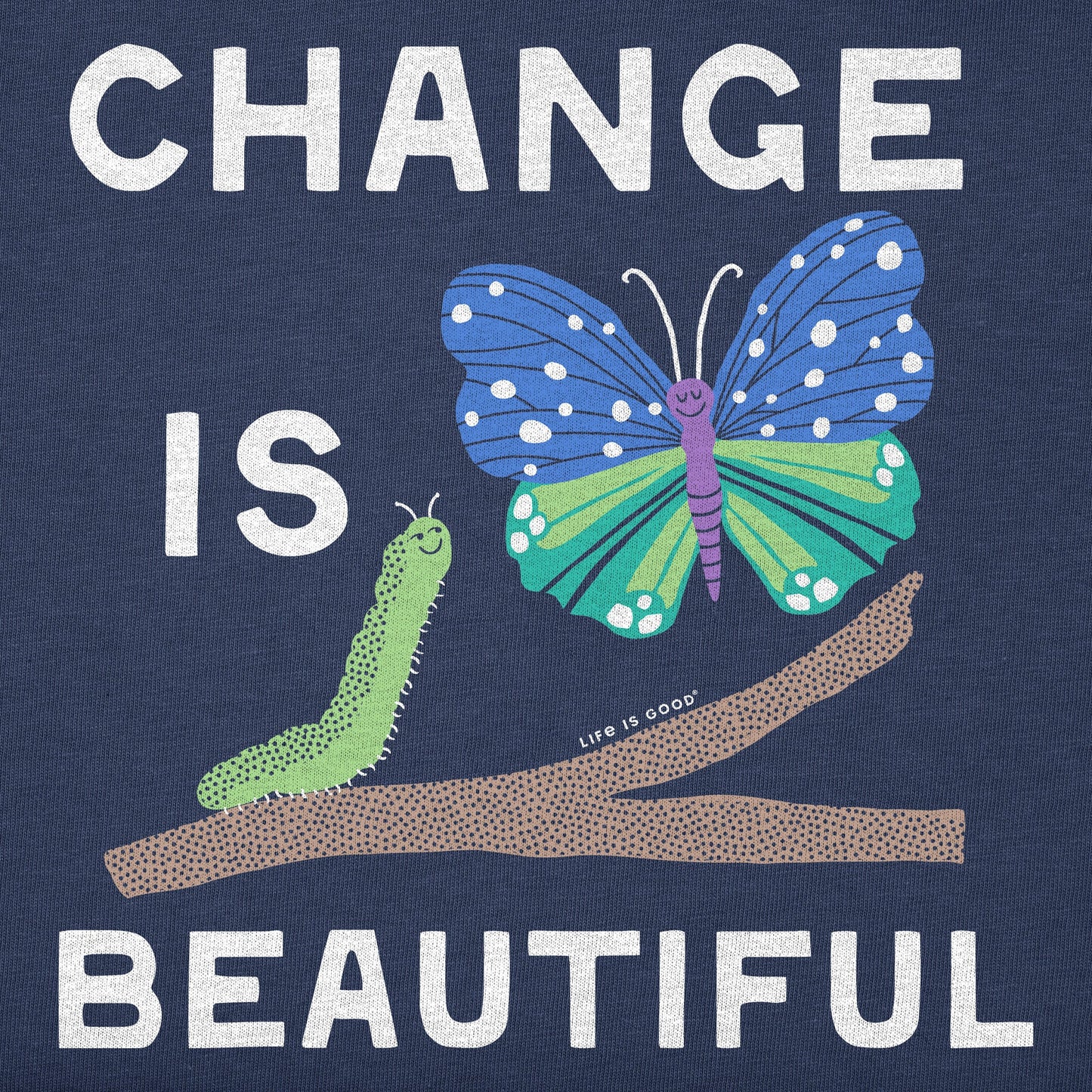 Kids Change is Beautiful Butterfly Short Sleeve Crusher Tee