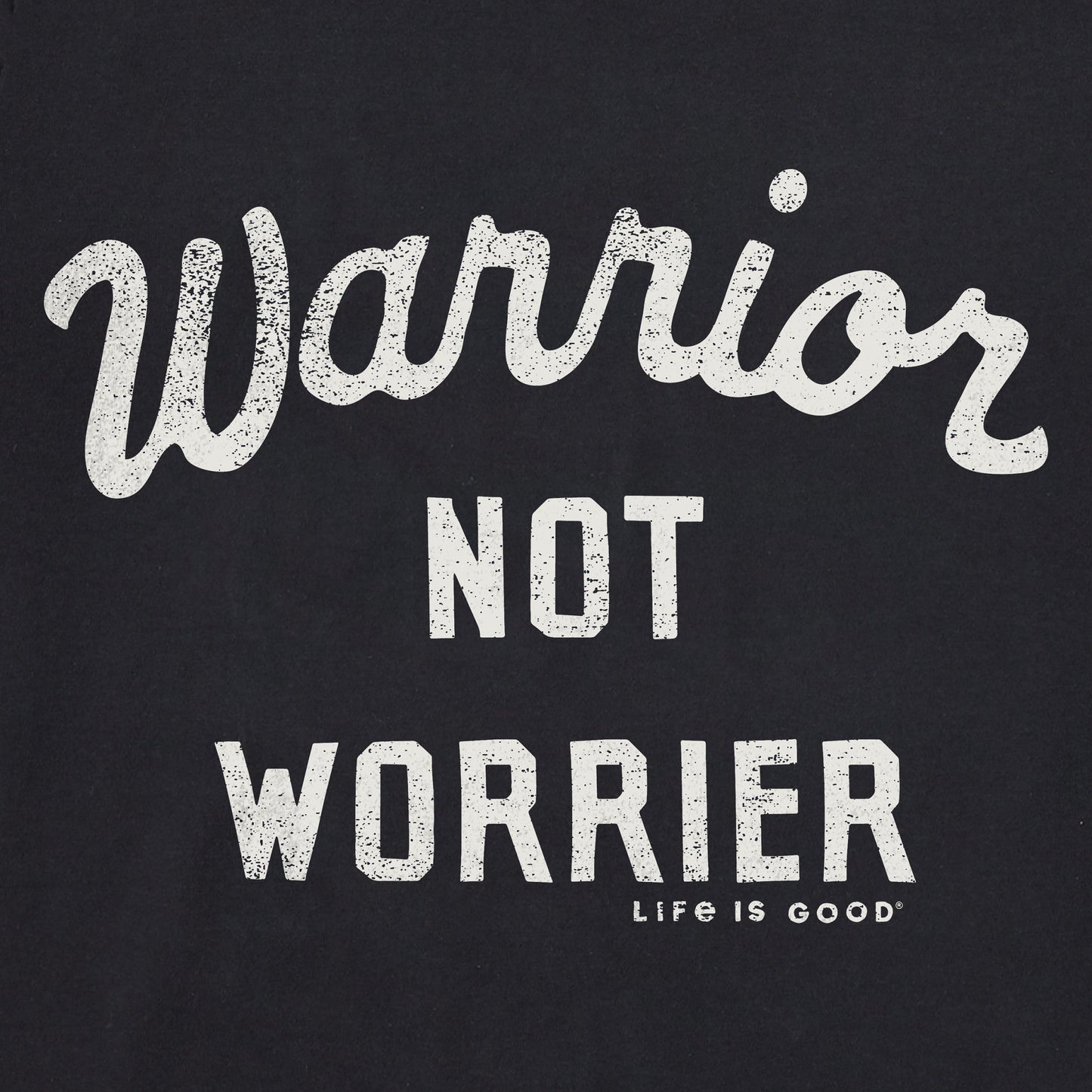 Women's Warrior Not Worrier Script Short Sleeve Tee