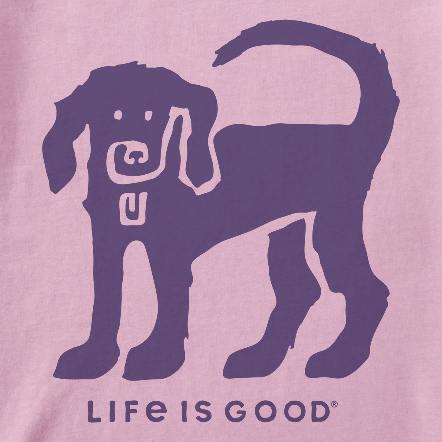 Women's Dog Stamp Short Sleeve Vee