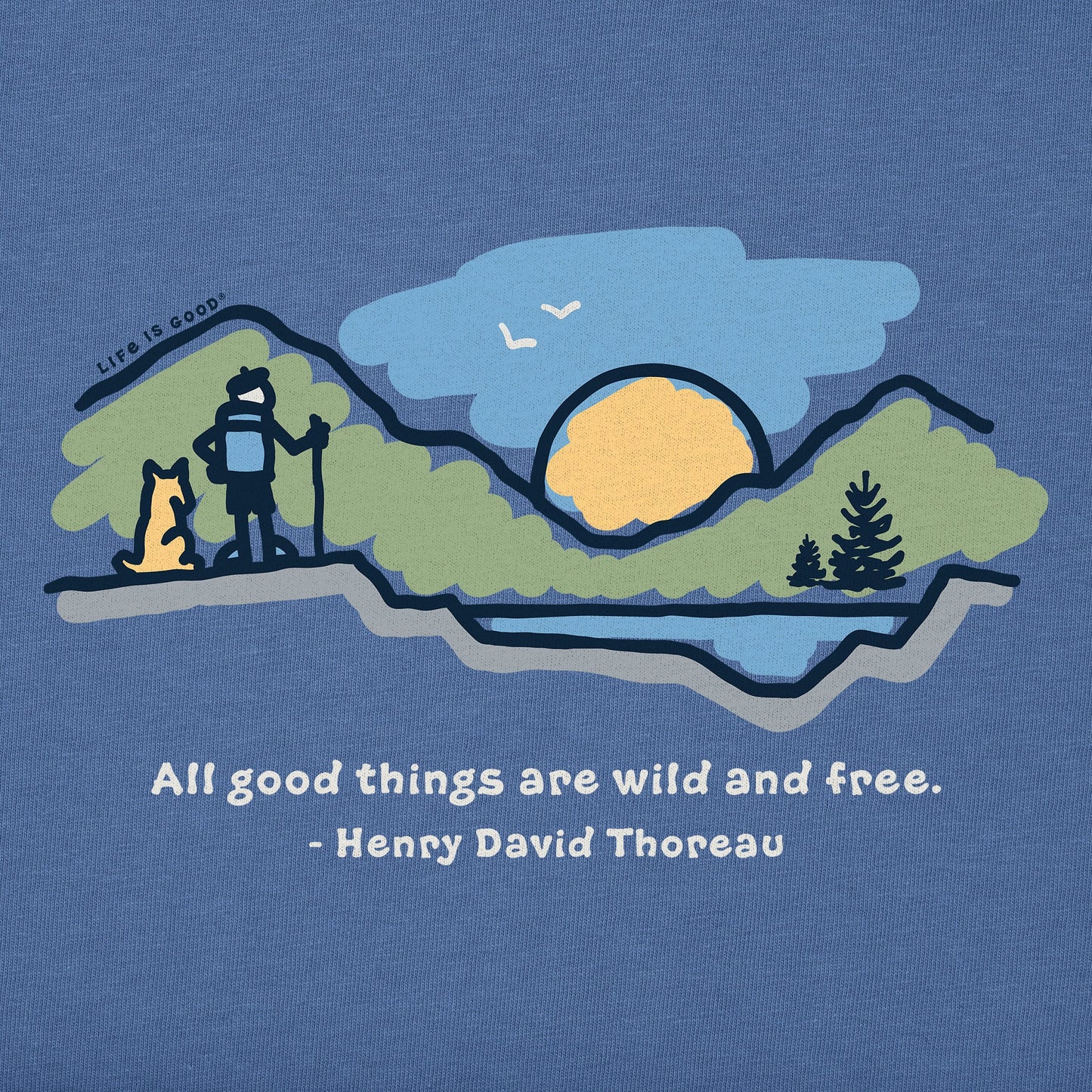 Women's All Good Things are Wild & Free Short Sleeve Vee