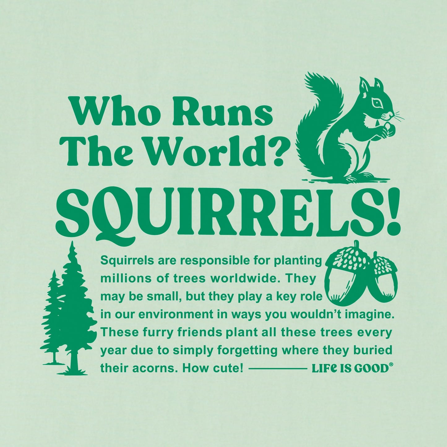 Kids Squirrels Run the World Short Sleeve Crusher Tee