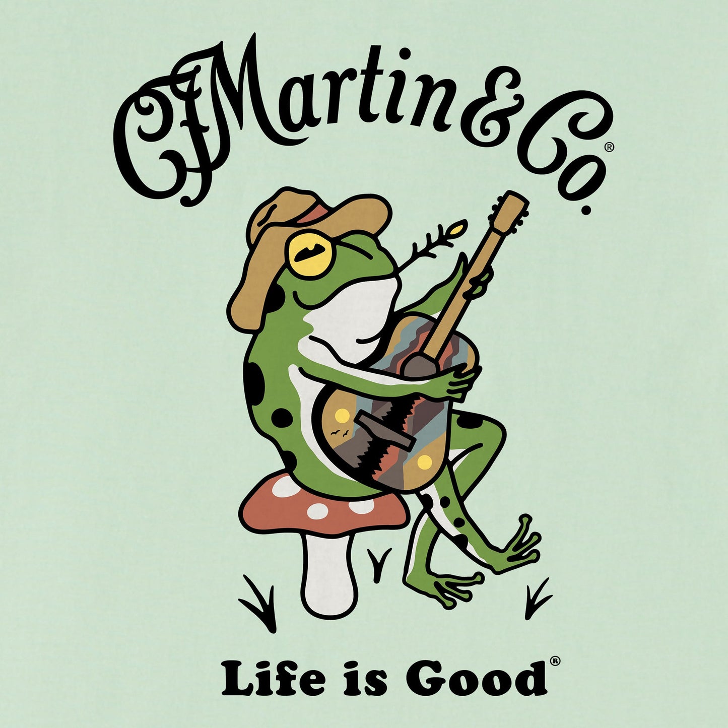 Kids Martin & Co. Frog Guitar Short Sleeve Crusher Tee