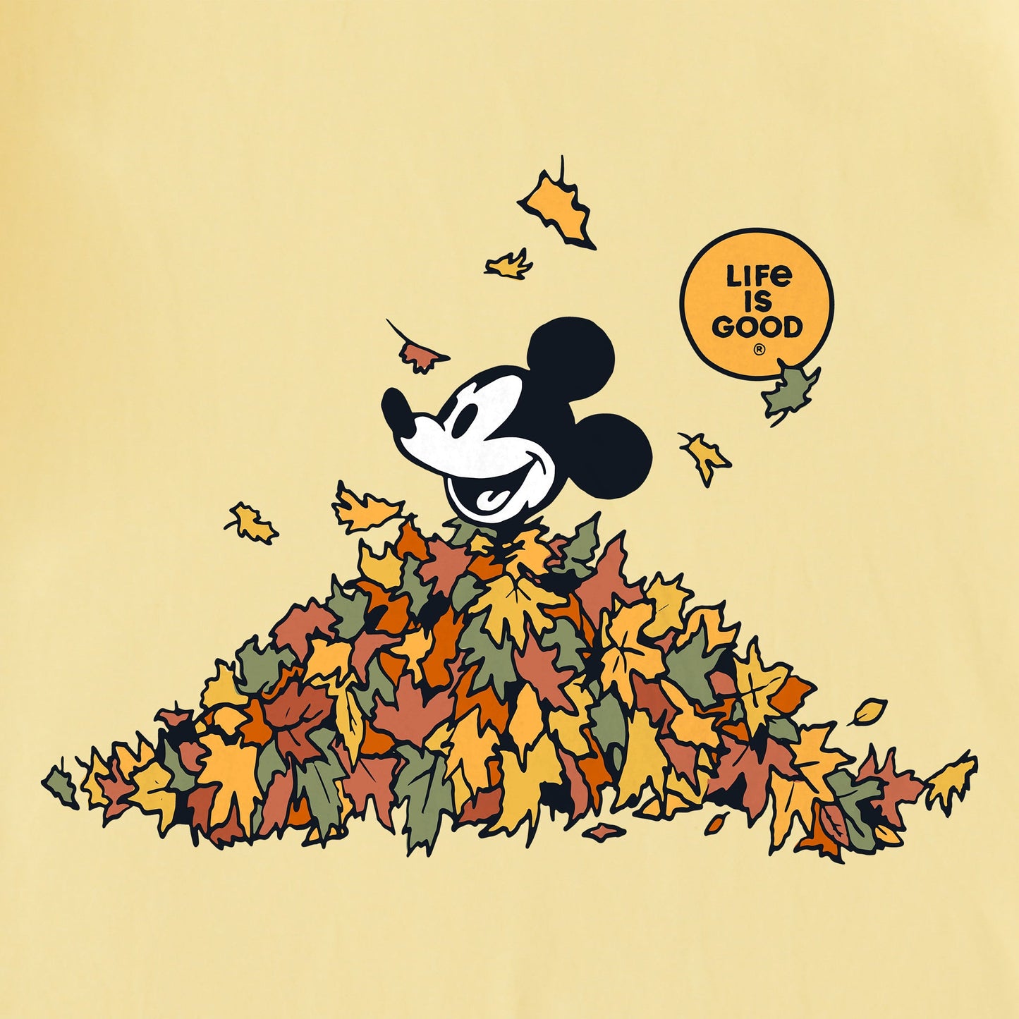 Kids Fall Leaves Willie Short Sleeve Crusher Tee