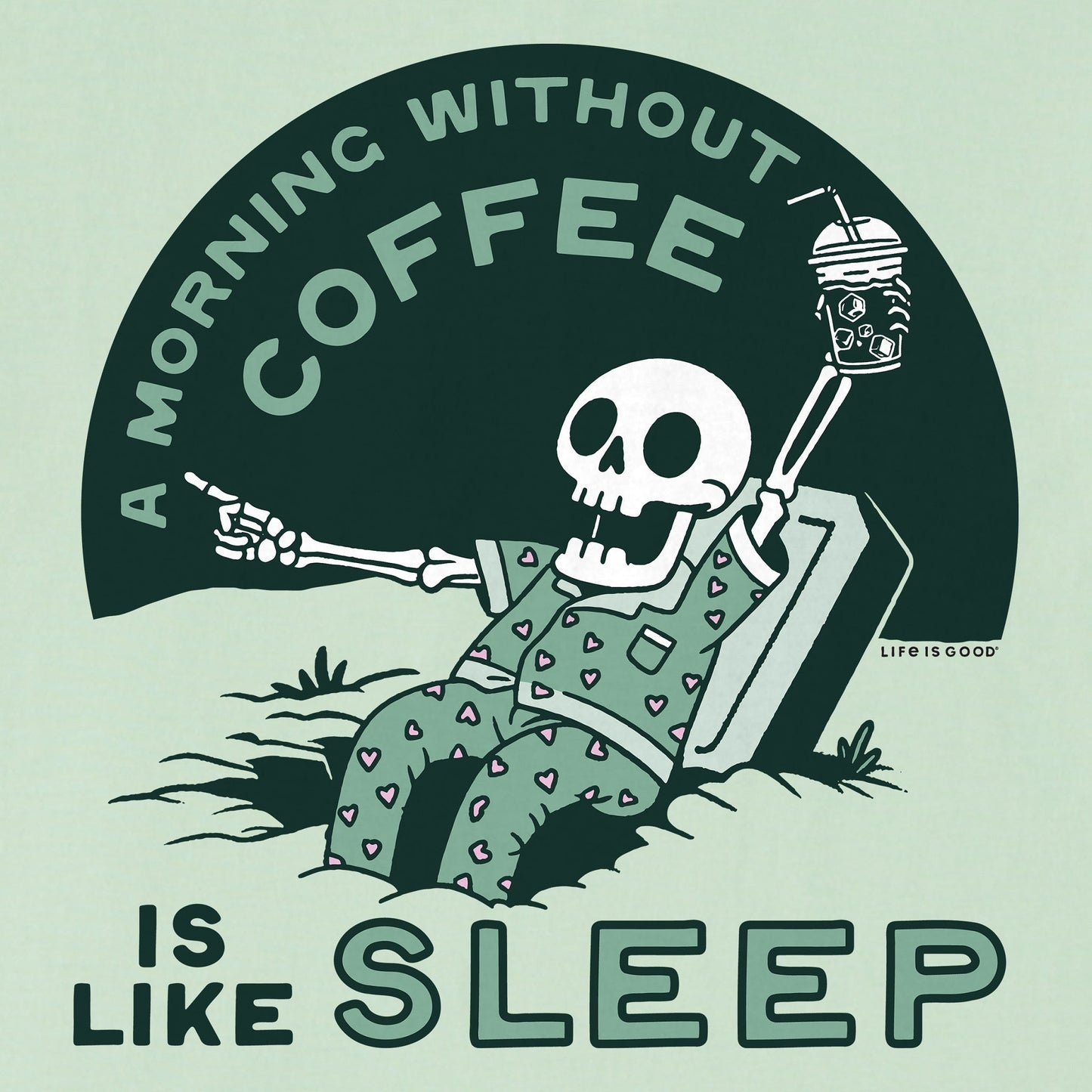 Women's A Morning Without Coffee is Like Sleep Short Sleeve Crusher Tee