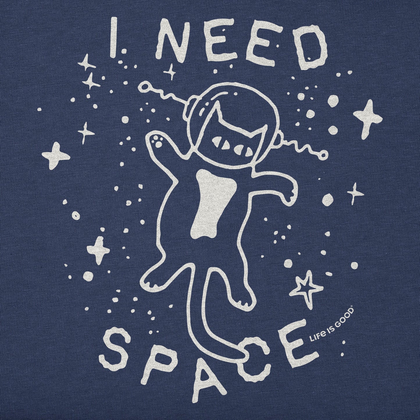 Kids I Need Space Cat Short Sleeve Crusher Tee