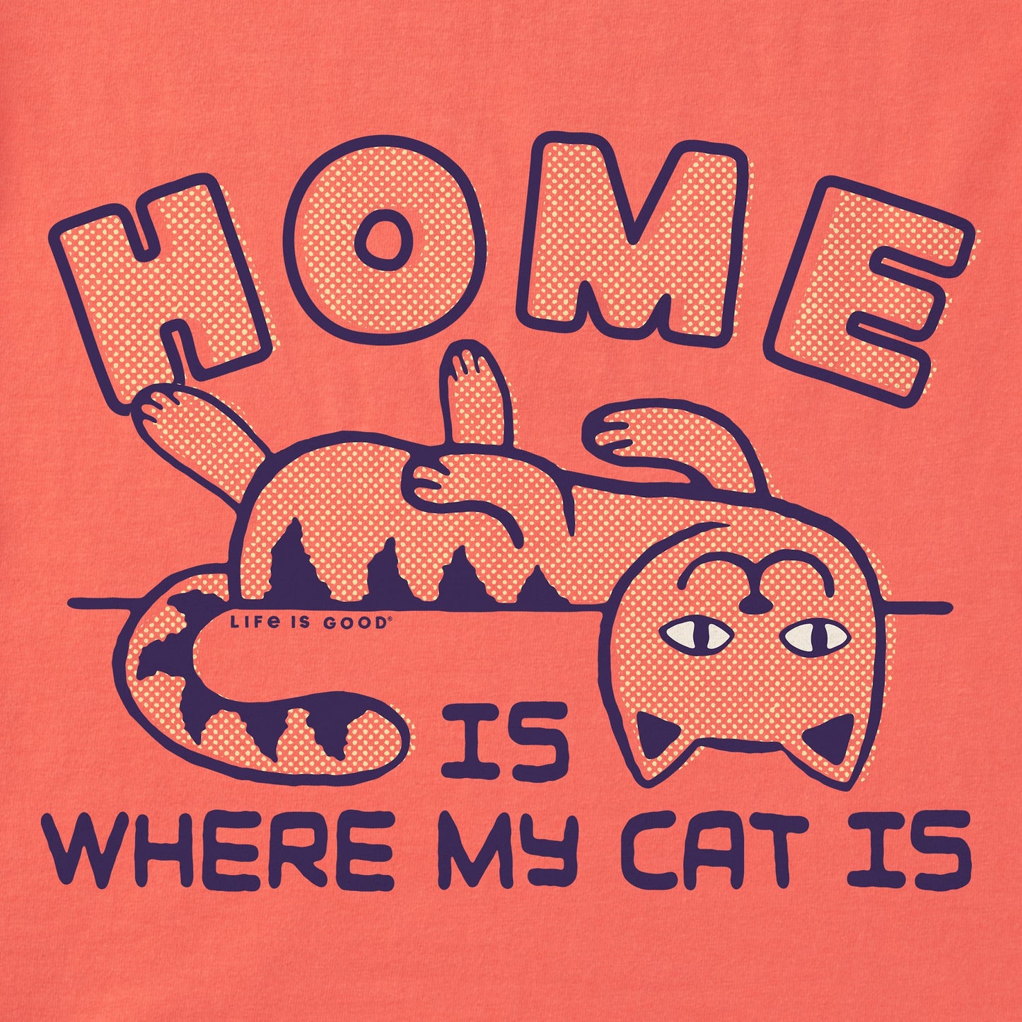 Kids Home is Where My Cat Is Short Sleeve Crusher Tee
