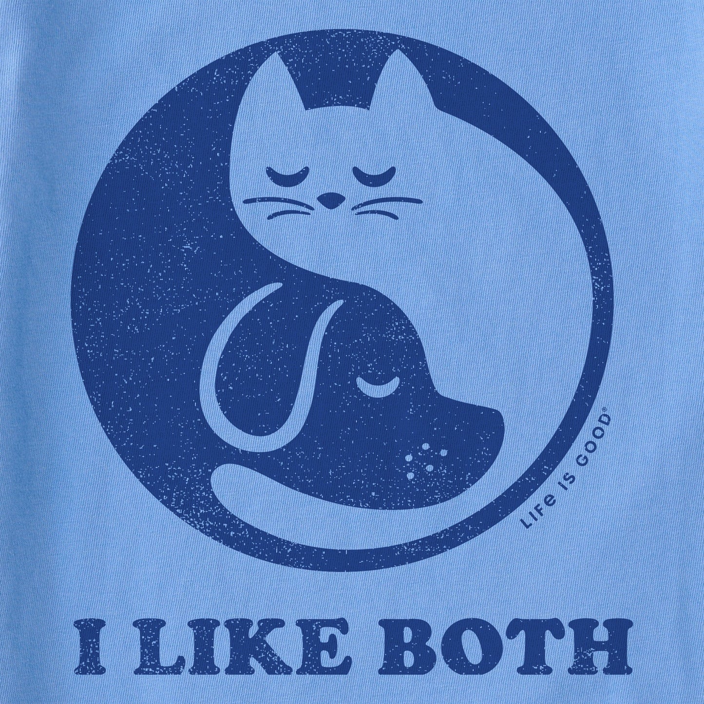 Kids I Like Both Cats and Dogs Short Sleeve Crusher Tee
