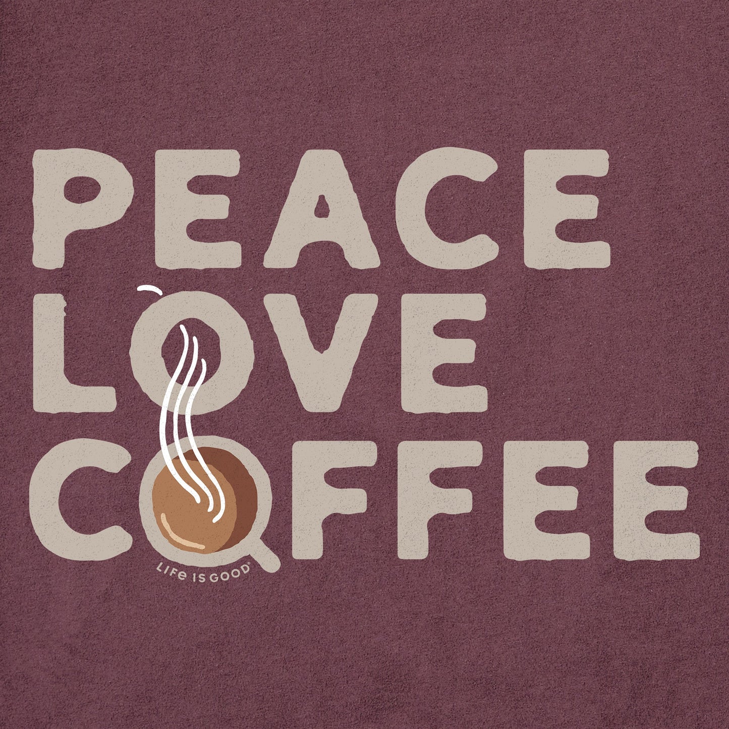 Men's Peace Love & Coffee Short Sleeve Crusher Tee