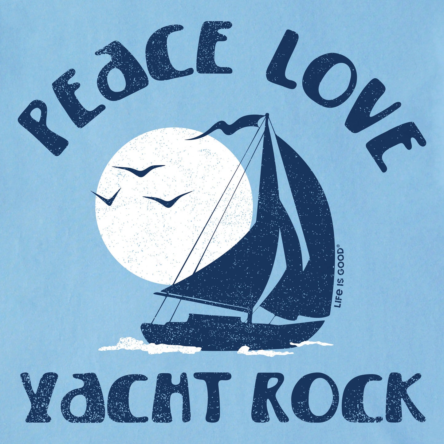 Men's Peace Love Yacht Rock Short Sleeve Tee