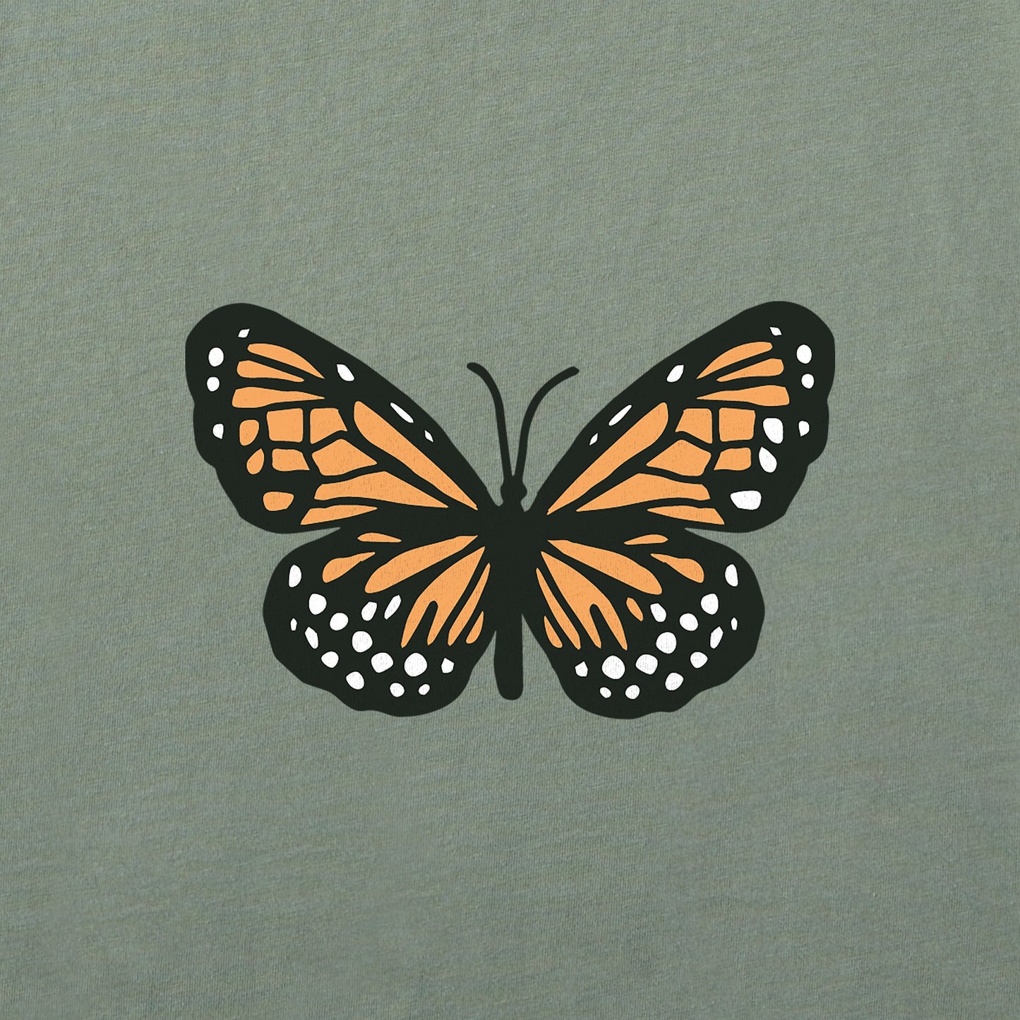 Women's Clean Butterfly Long Sleeve Crusher Boxy Tee