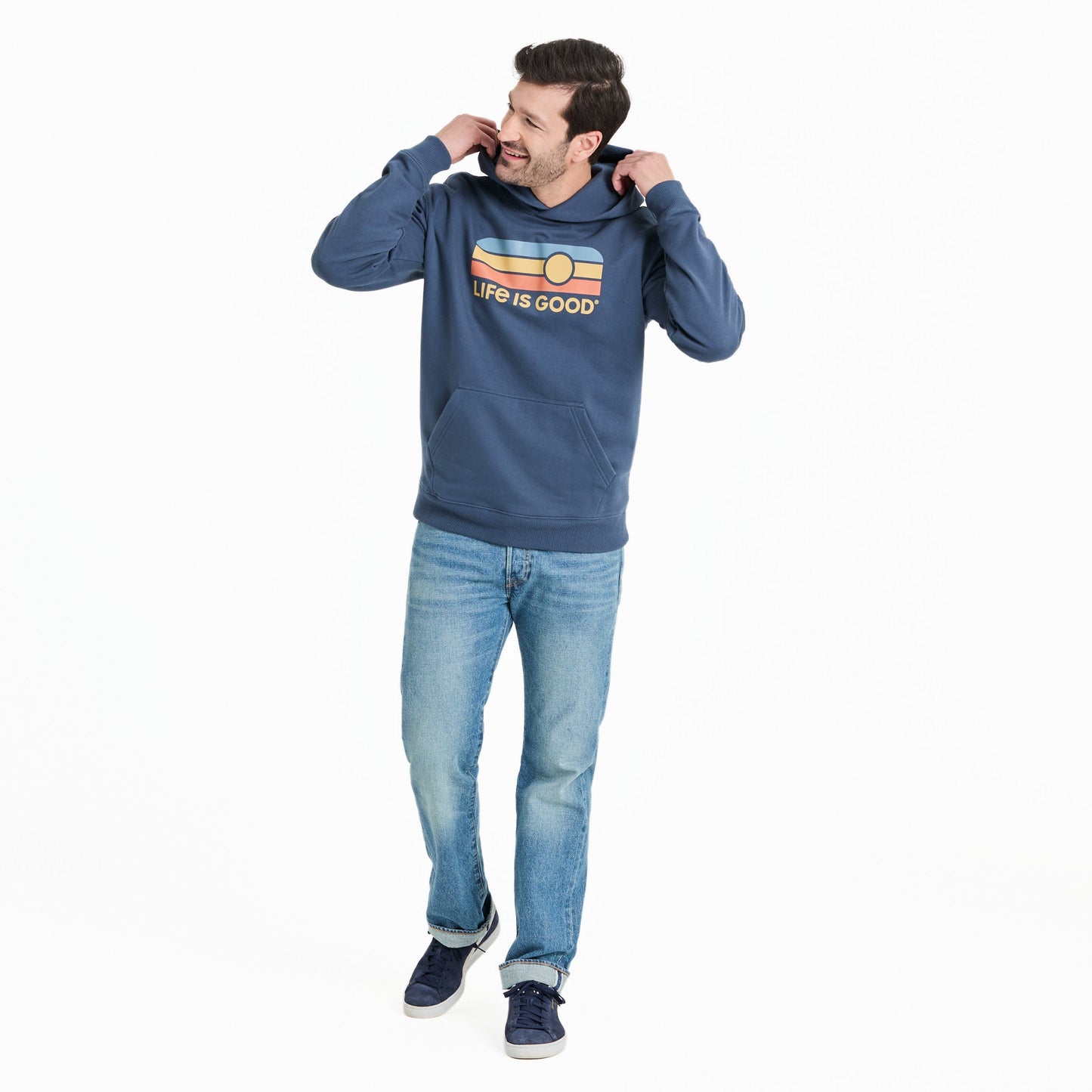 Men's Sun and Stripes Good Vibes Fleece Hoodie