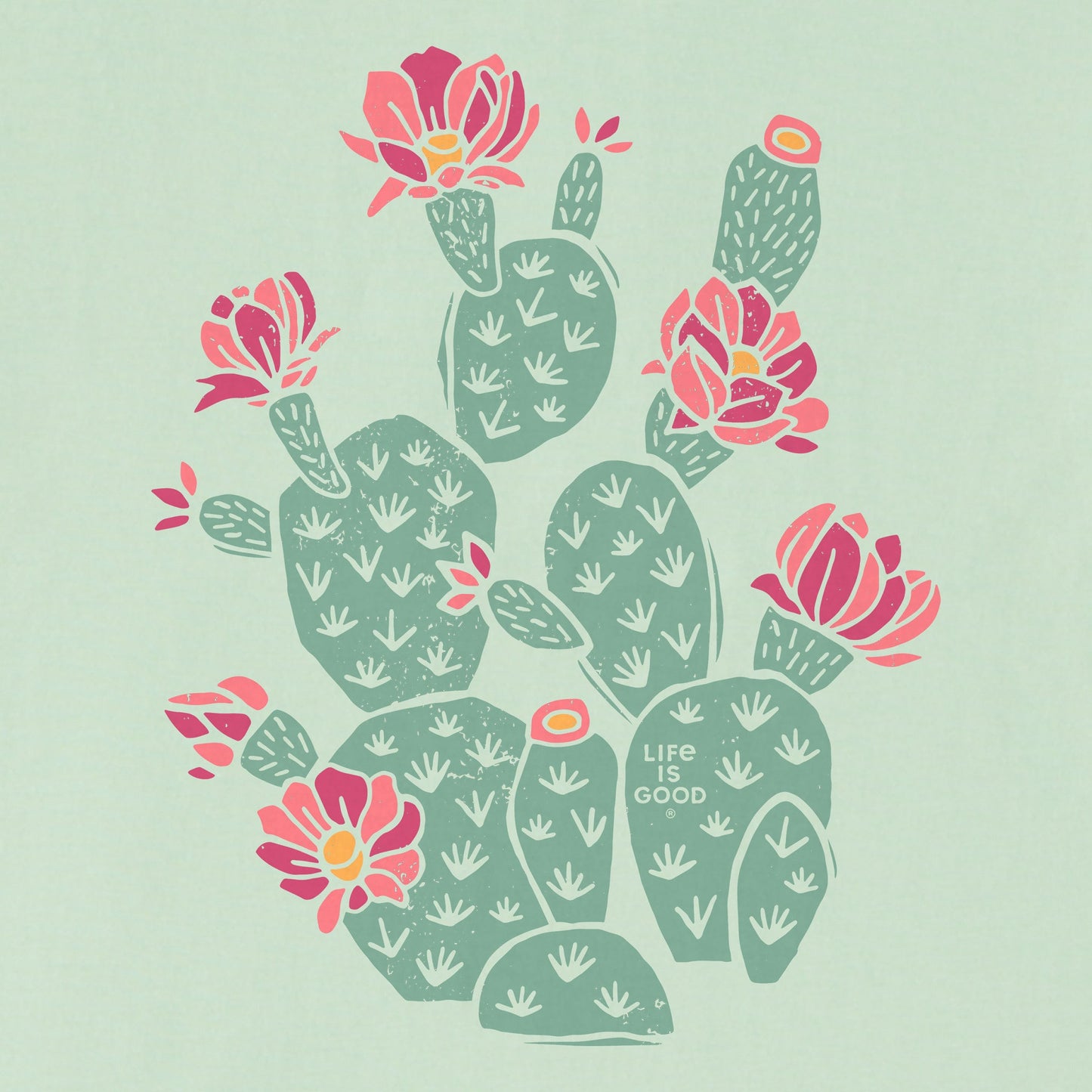 Women's Cactus Flowers Short Sleeve Crusher Tee