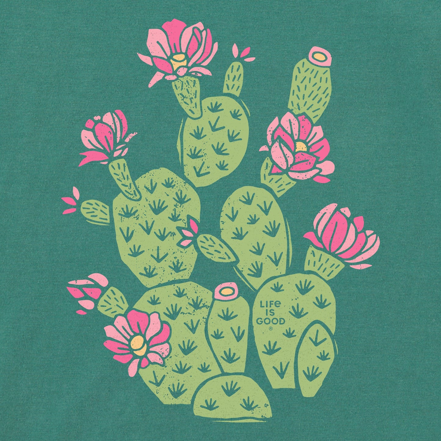 Women's Cactus Flowers Short Sleeve Crusher Boxy Tee