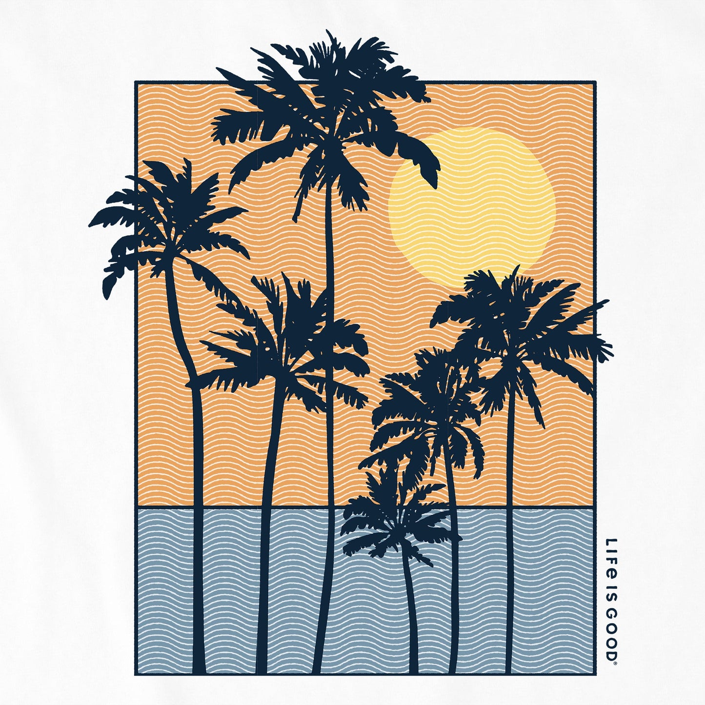 Men's Sunset Behind Palms Short Sleeve Tee