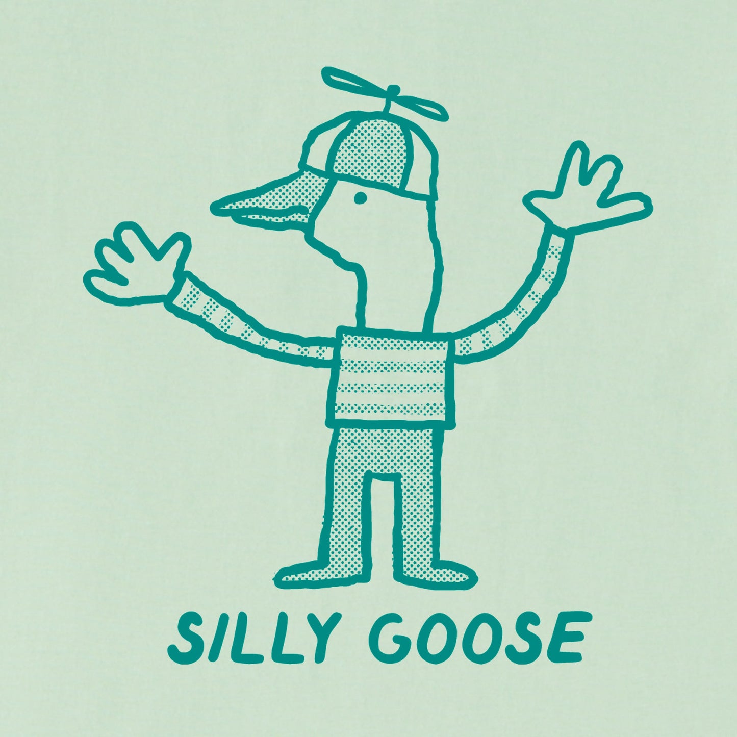 Kids Silly Goose in Hat Short Sleeve Crusher Tee