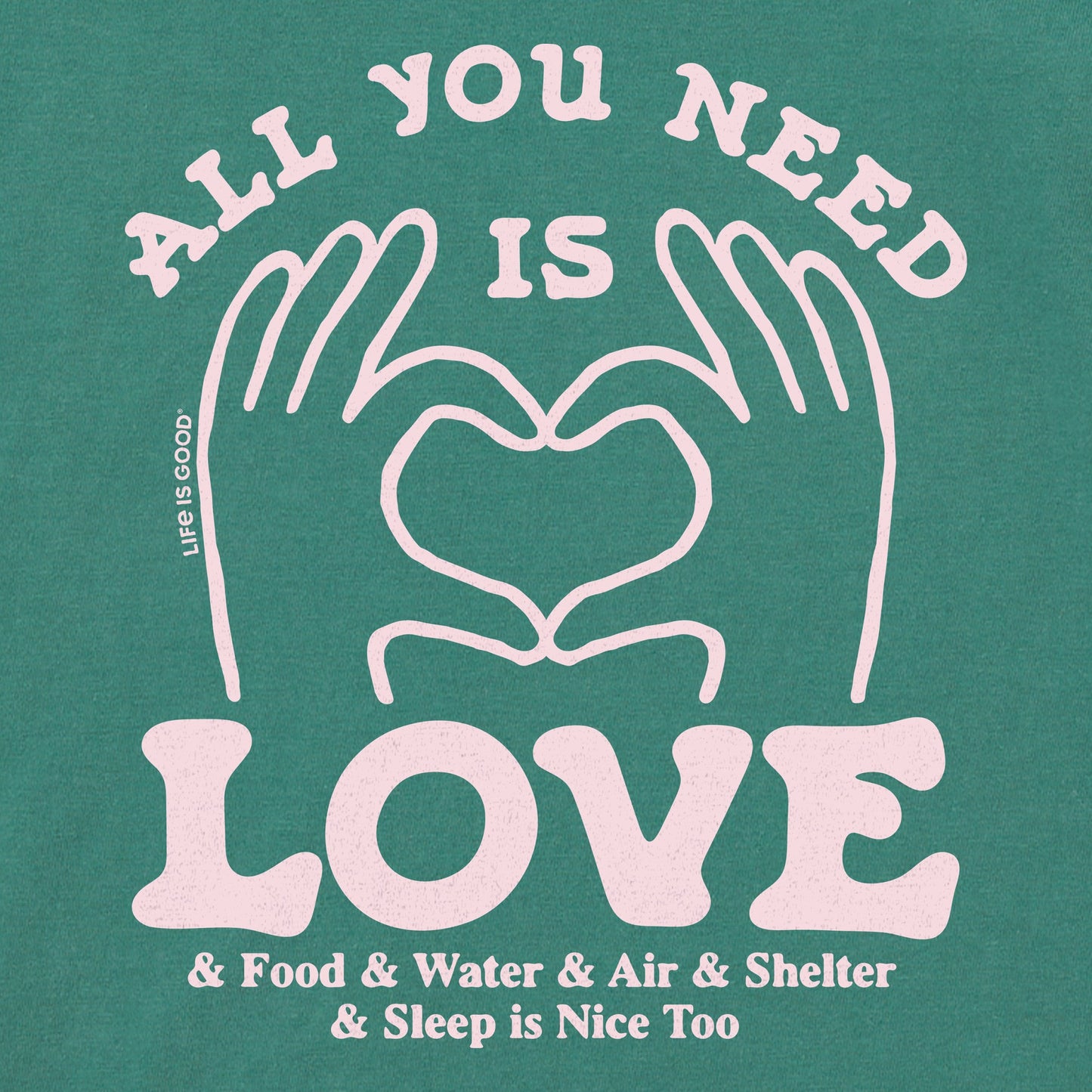 Women's All You Need is Love & Essentials Short Sleeve Crusher Boxy Tee