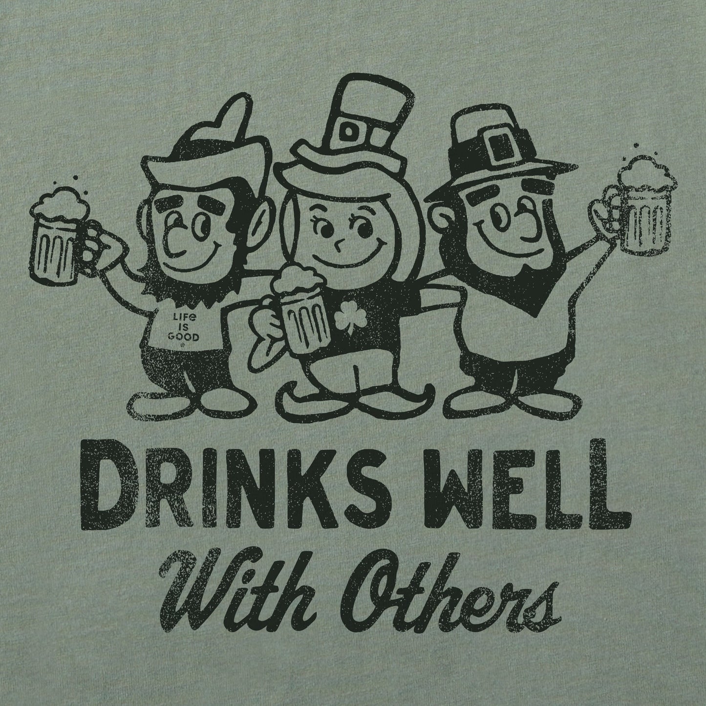 Men's Drinks Well Leprechauns Short Sleeve Crusher Tee