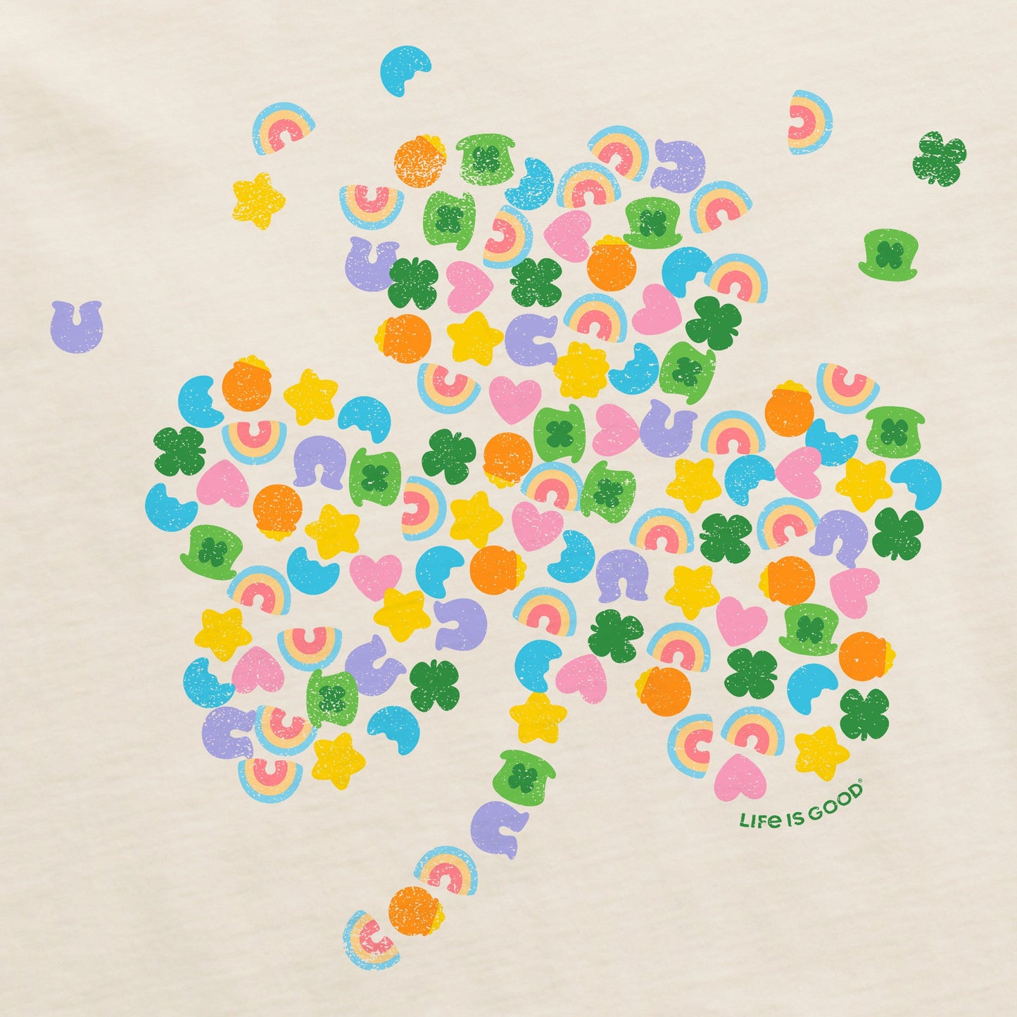 Women's Charmed Clover Long Sleeve Crusher Boxy Tee