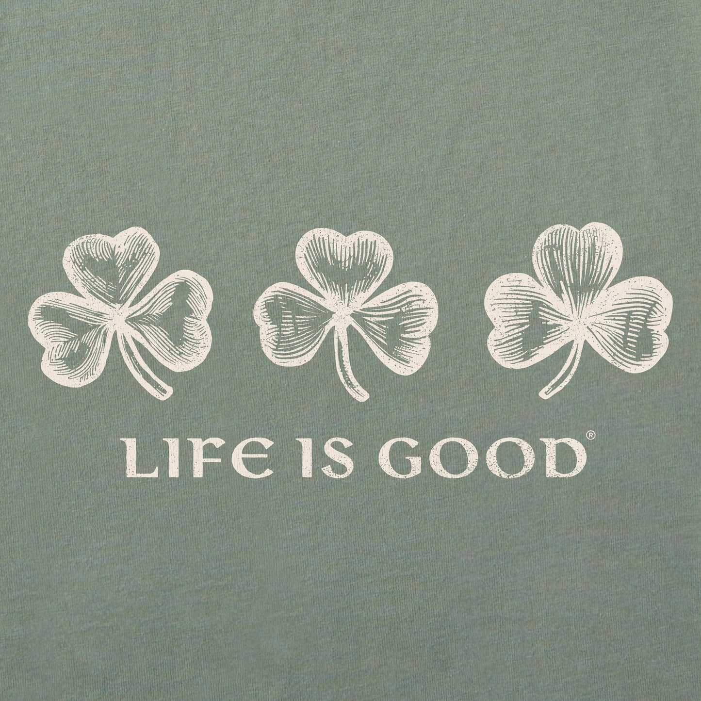 Women's Woodcut 3 Clovers Short Sleeve Crusher Vee