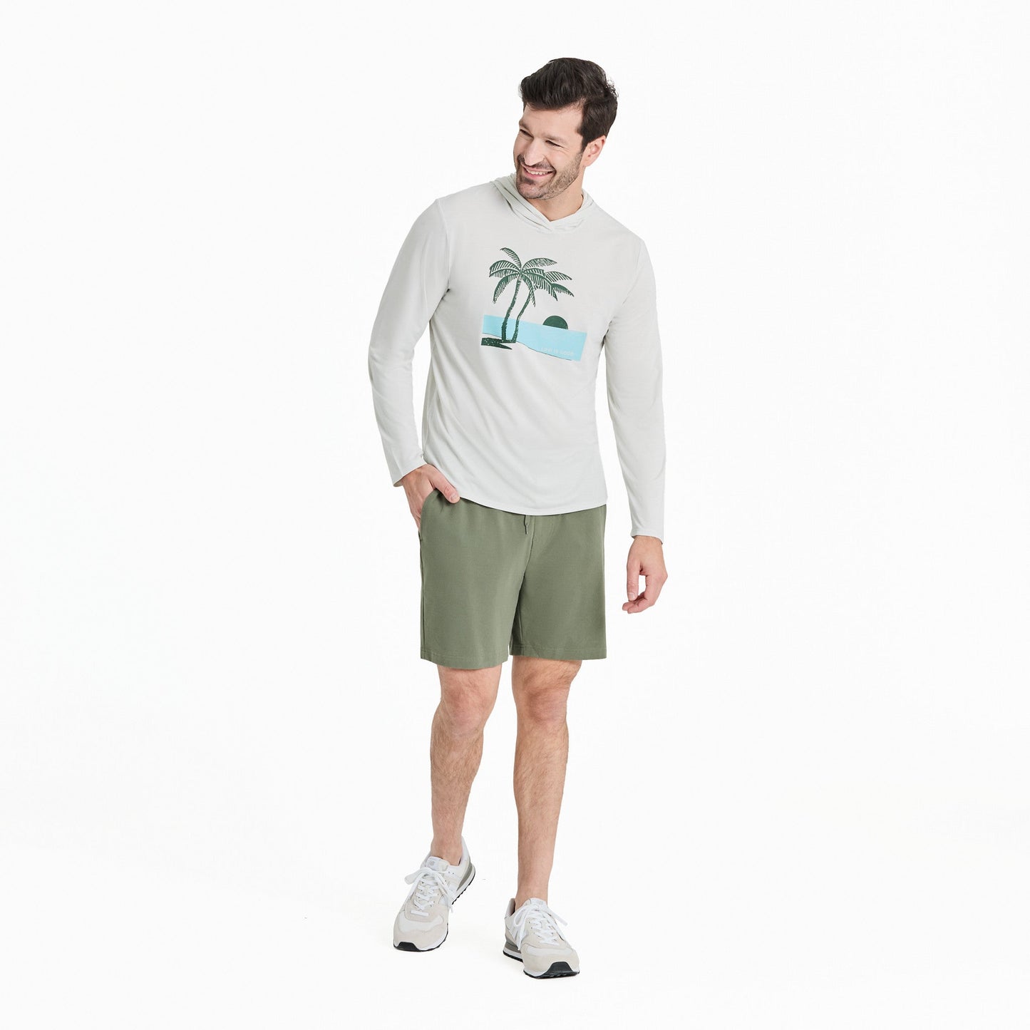 Men's Sunset Two Palms Long Sleeve Sun Crusher Hoodie