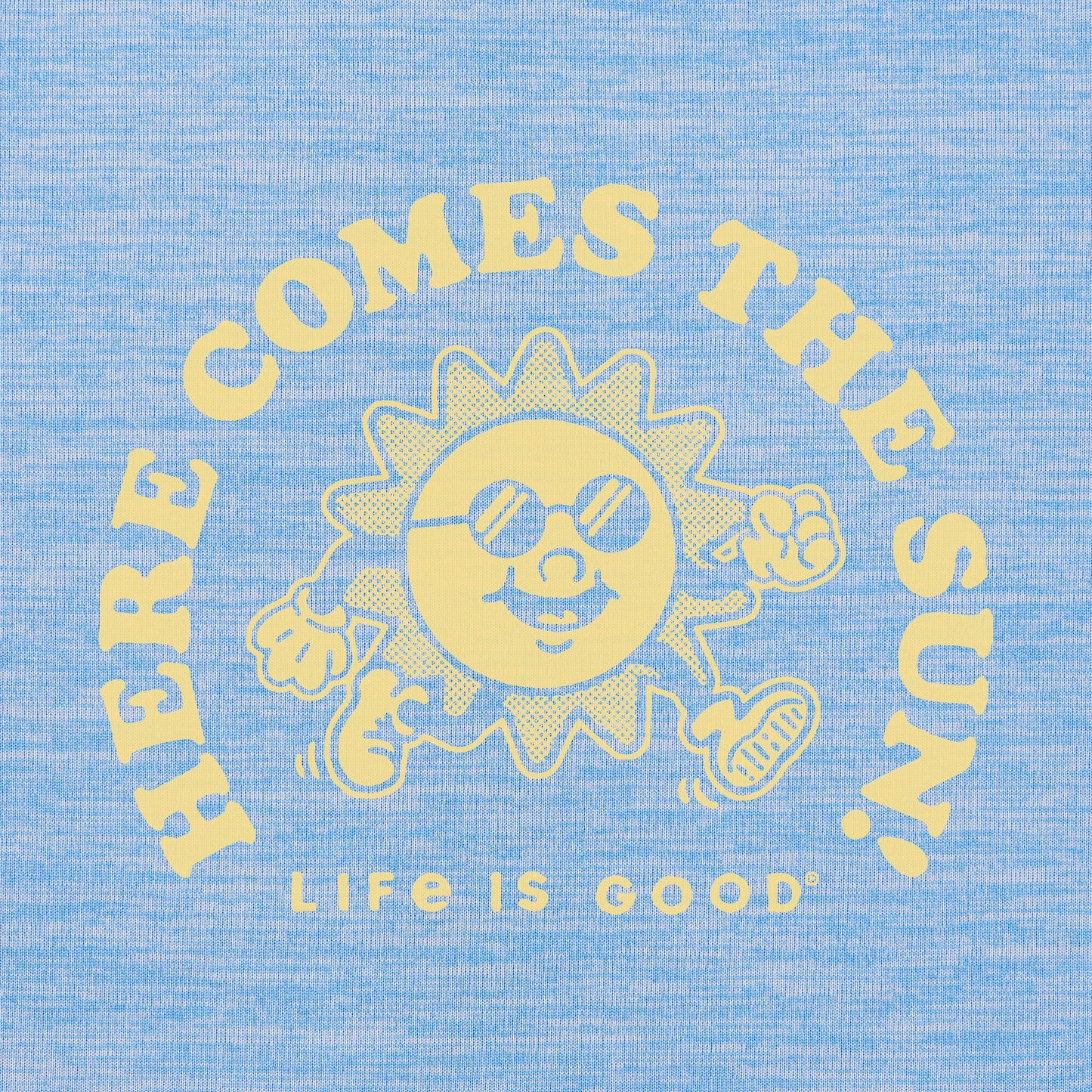 Kids Here Comes the Sun Mascot Long Sleeve Sun Crusher Tee