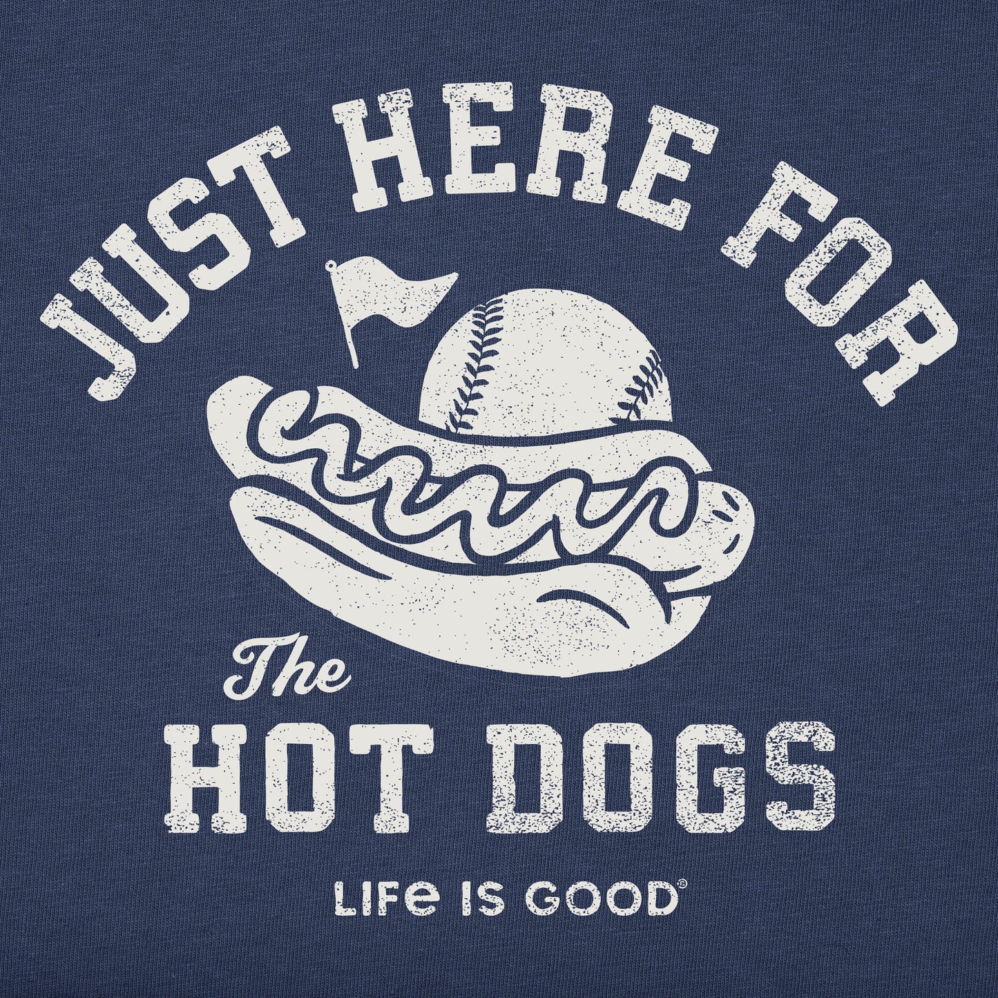 Women's Here for the Hot Dogs Baseball Simply True Fleece Hoodie
