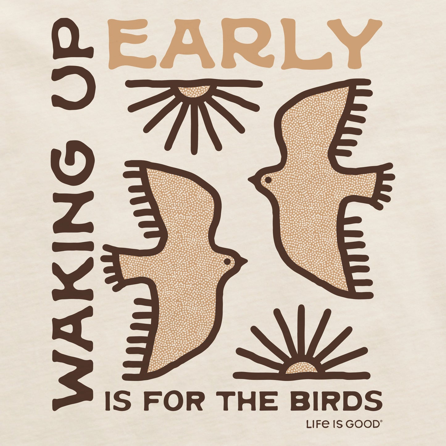 Women's Waking Up Early is for the Birds Short Sleeve Crusher Boxy Tee