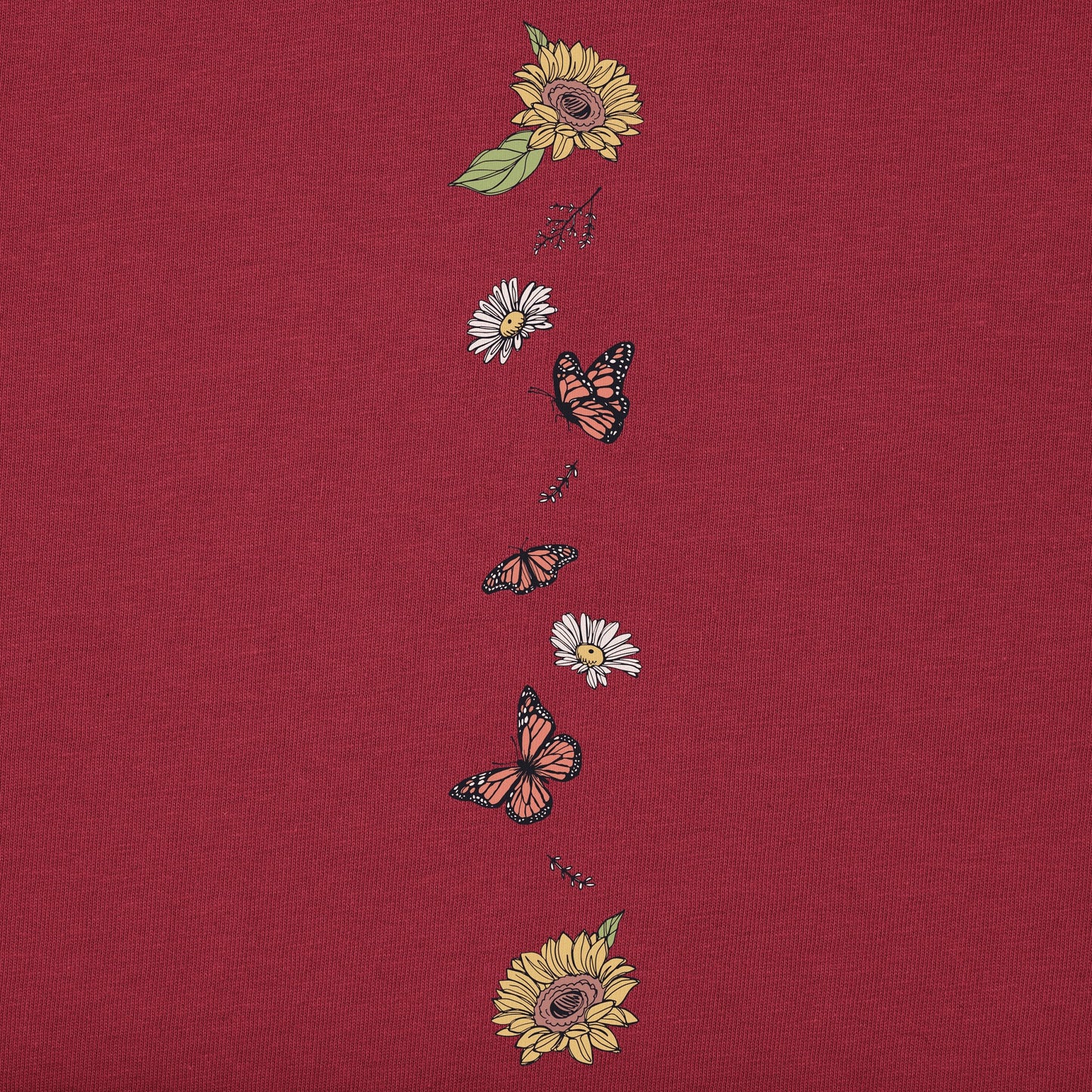 Women's Sunflower Monarch Jar Long Sleeve Crusher Tee