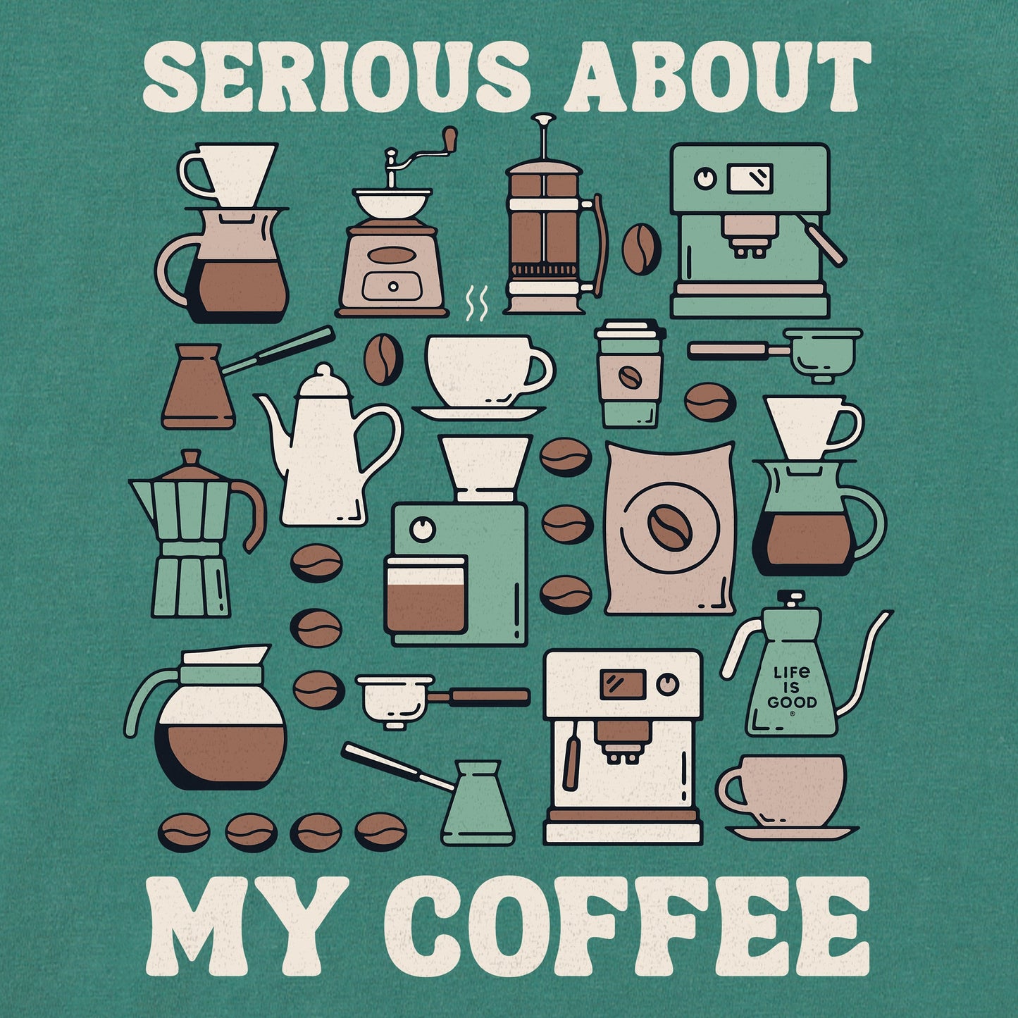Women's Serious About My Coffee Short Sleeve Crusher Boxy Tee