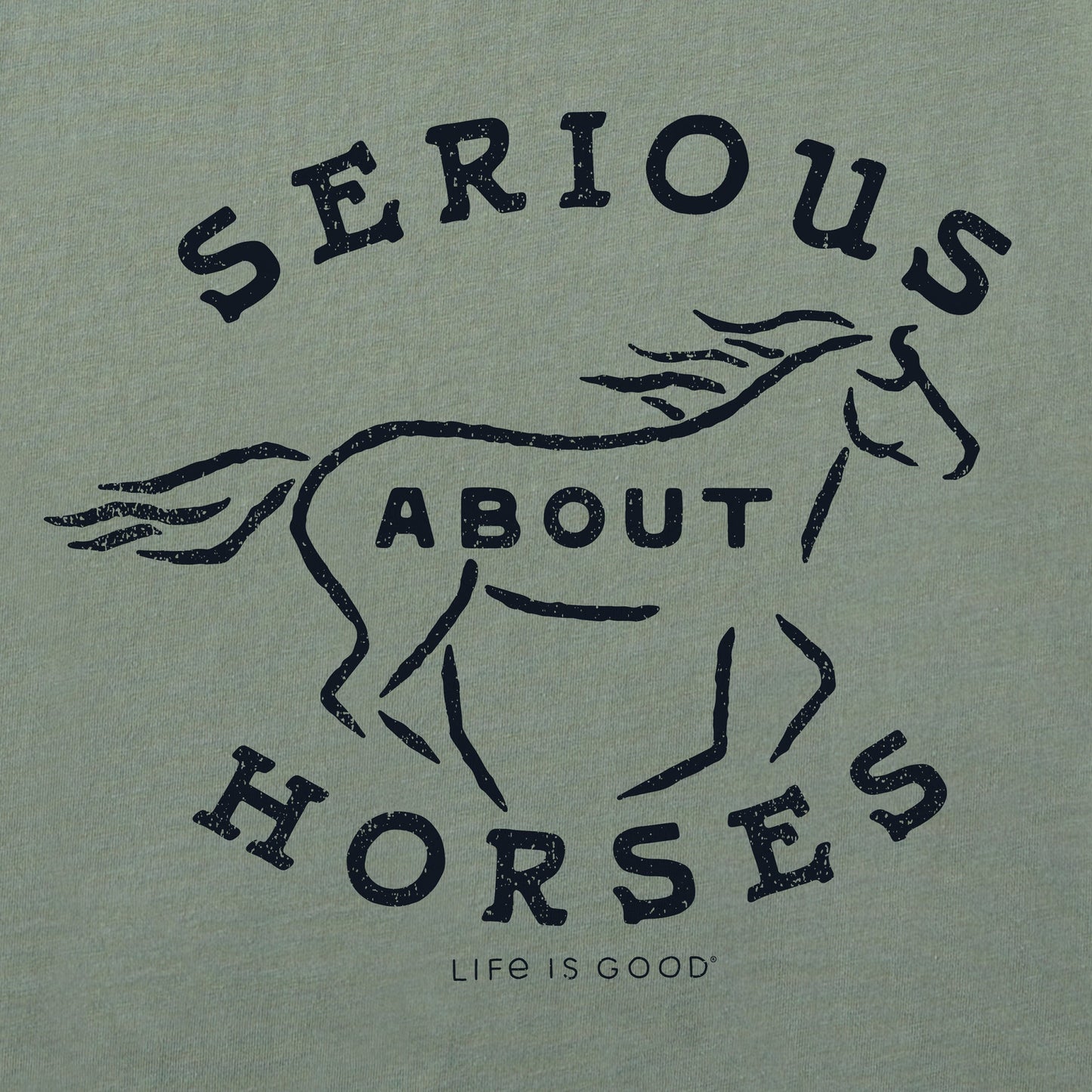 Women's Serious About Horses Short Sleeve Crusher Tee
