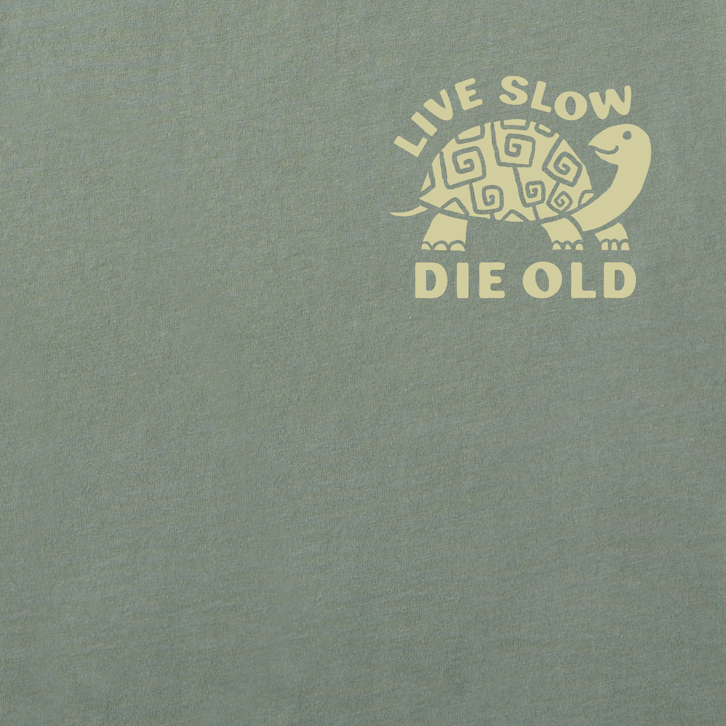 Men's Live Slow Die Old Turtle Mini Short Sleeve Crusher Tee