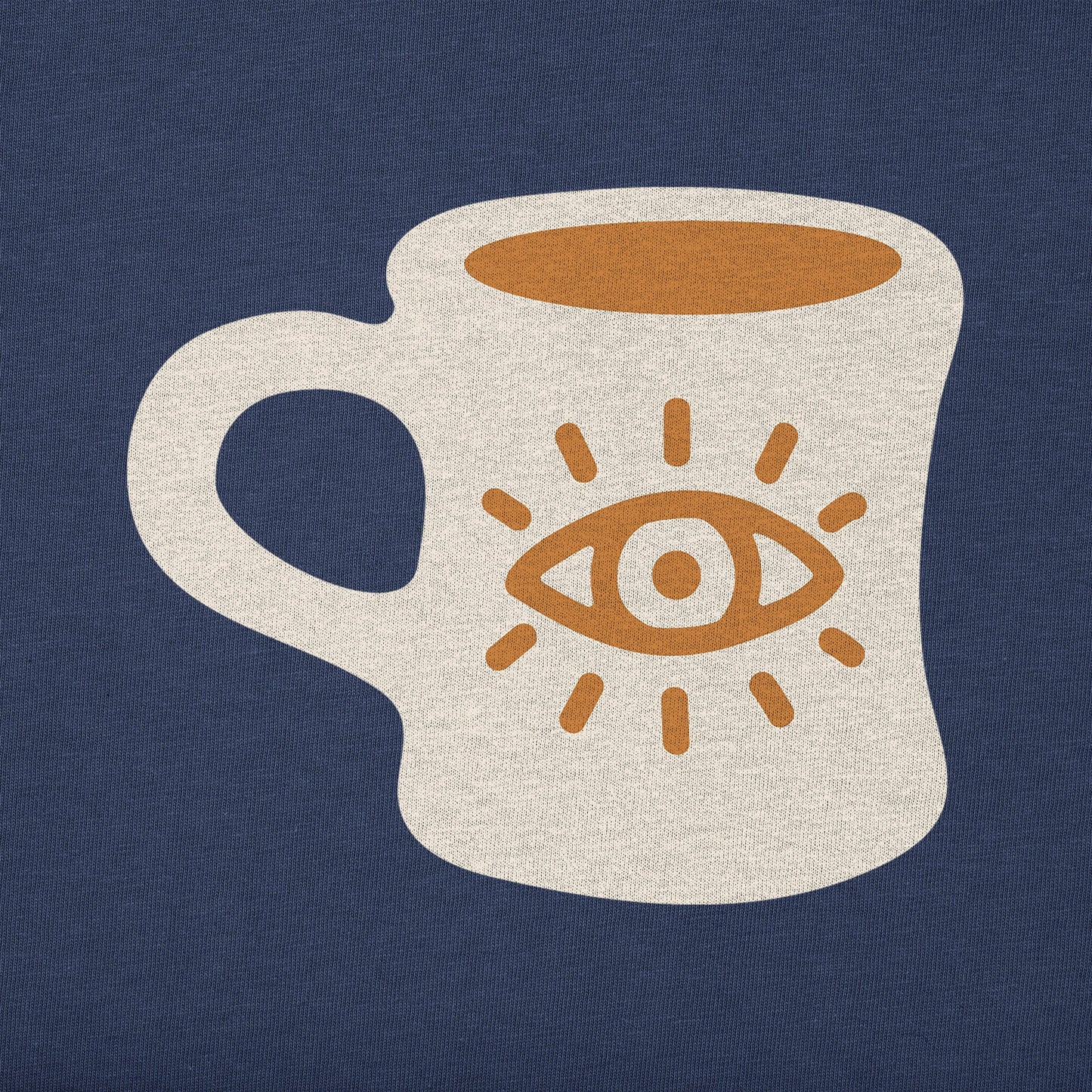 Women's Coffee Cup Eyeball Mini Short Sleeve Crusher Vee