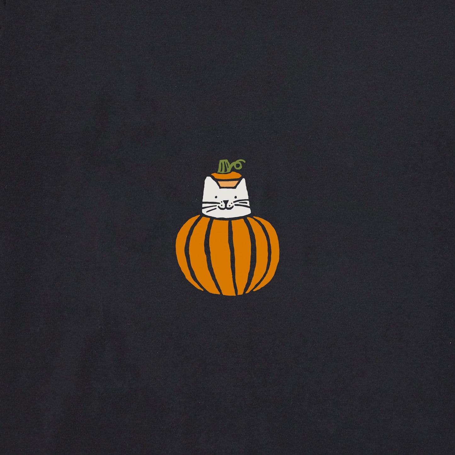 Women's Pumpkin Cat Mini Short Sleeve Crusher Vee