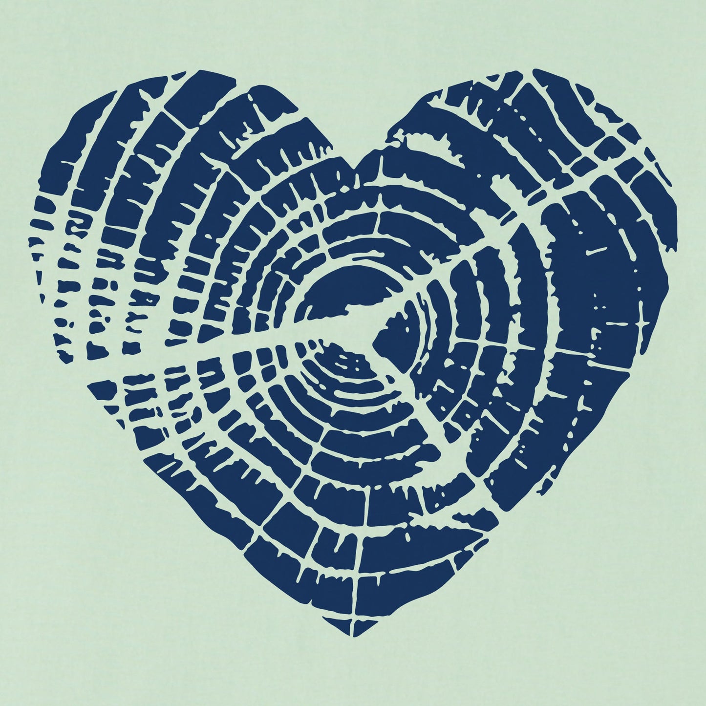 Women's Bert's Hickory Heart Short Sleeve Crusher Boxy Tee