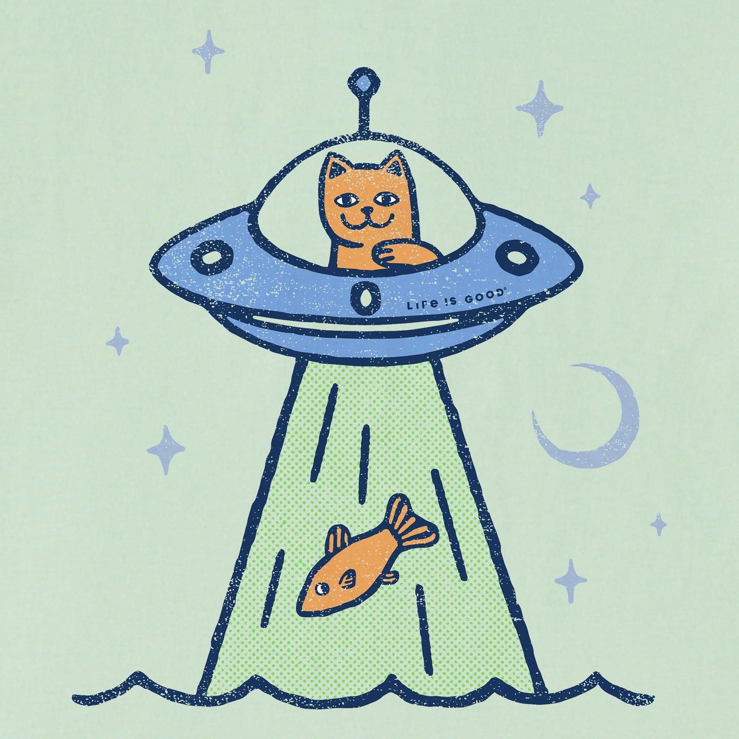 Kids UFO Cat Short Sleeve Crusher Tee